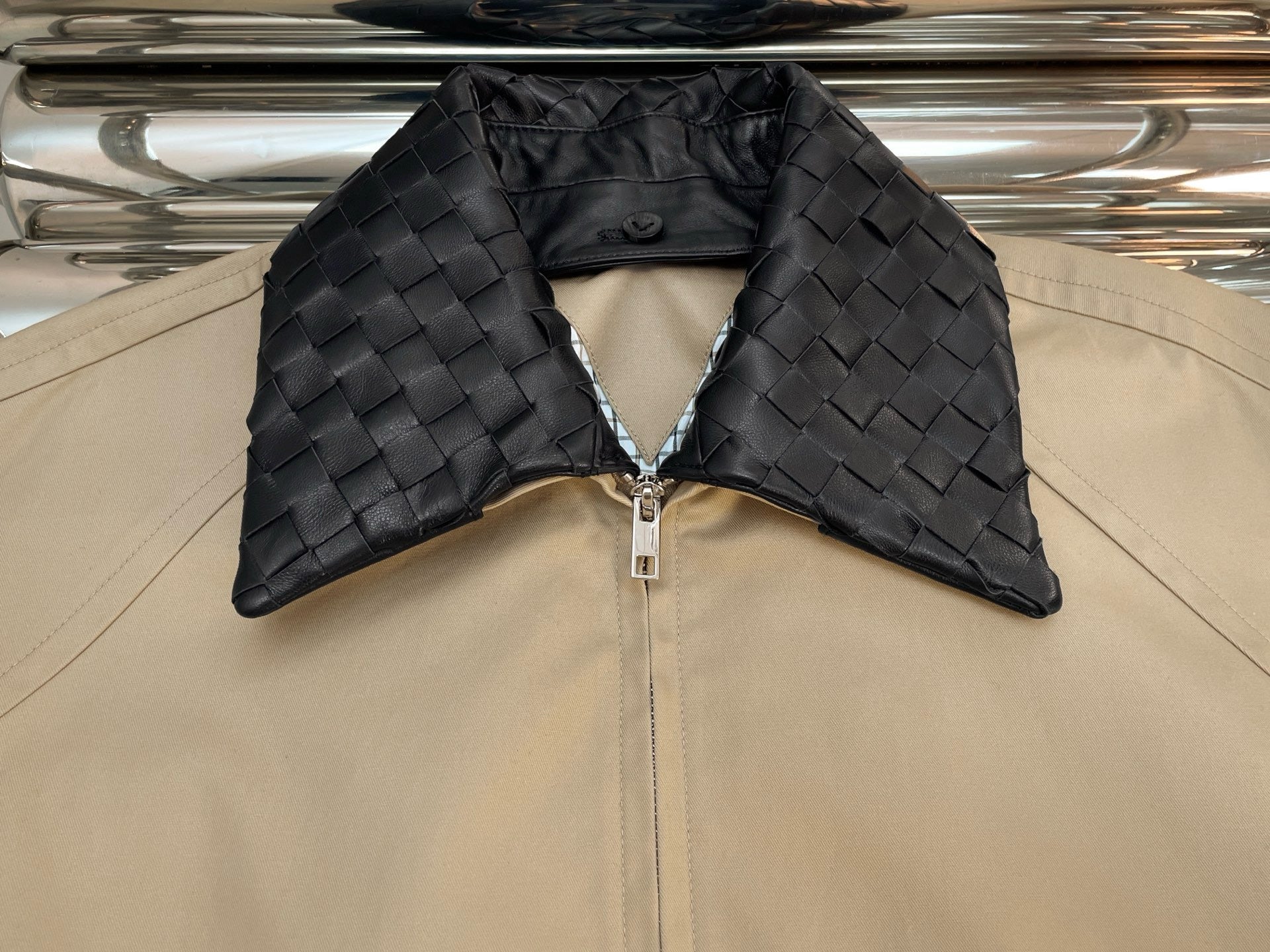 Bottega Veneta 2026 Blouson Jacket Beige Cotton