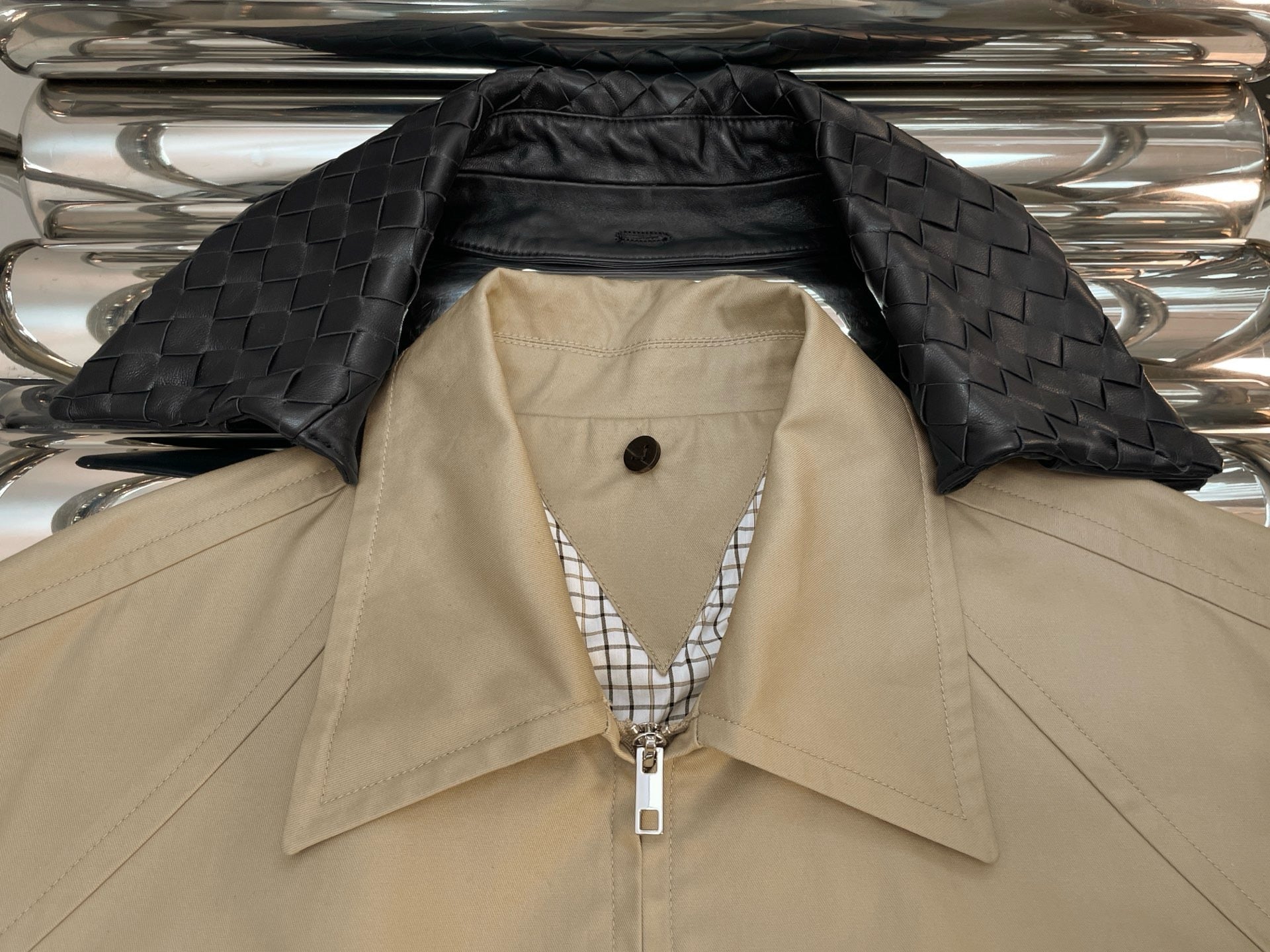 Bottega Veneta 2026 Blouson Jacket Beige Cotton
