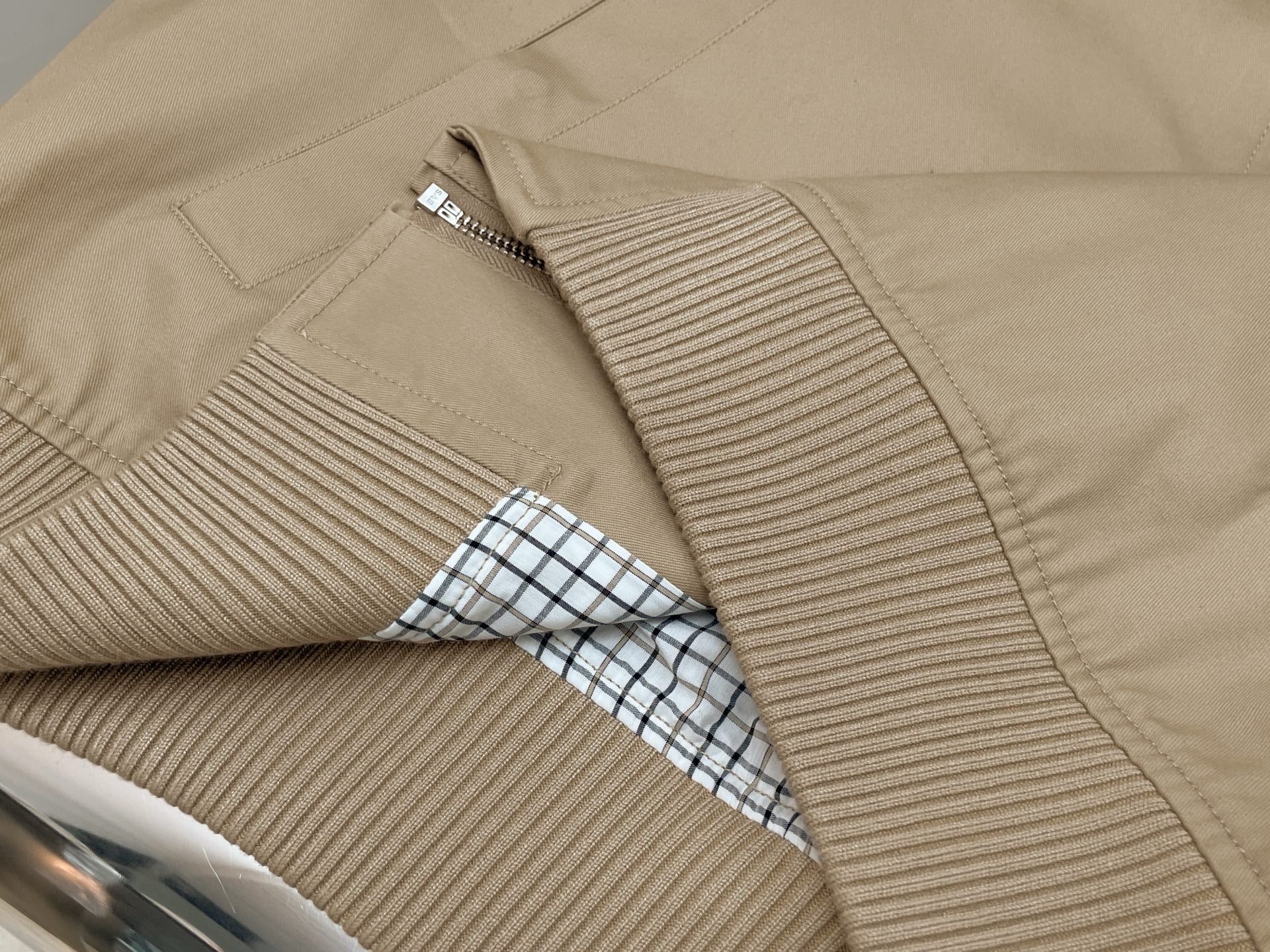 Bottega Veneta 2026 Blouson Jacket Beige Cotton