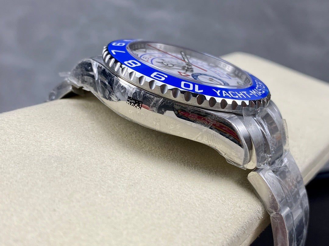 Rolex Yacht-Master II 42mm White Dial Blue Bezel Steel Bracelet