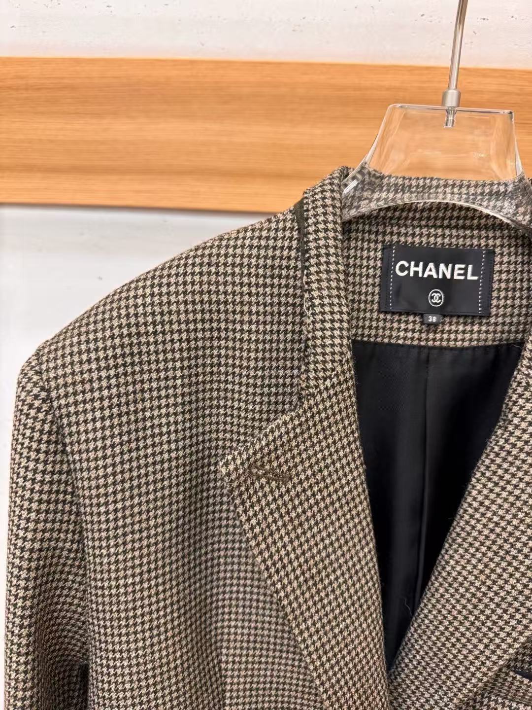 Chanel 2026 Jacket Taupe mix Black Wool