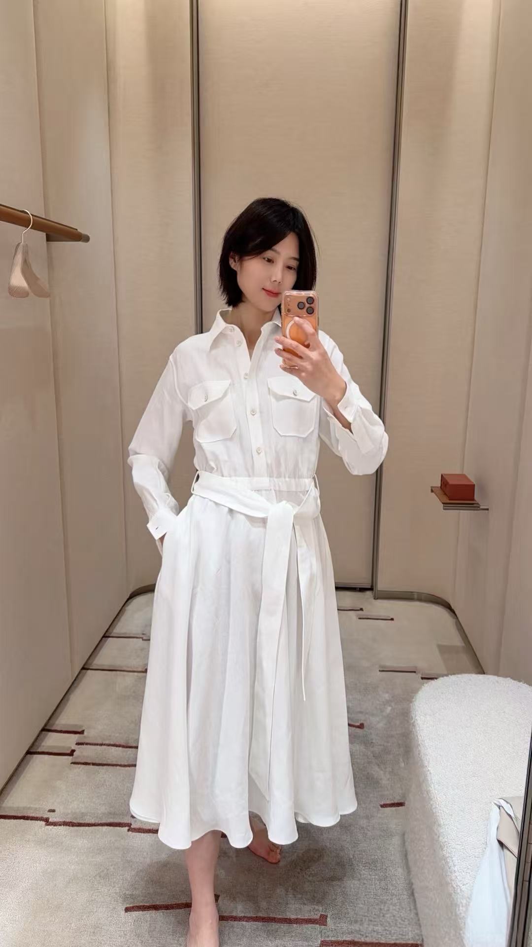 Loro Piana 2026 Shirt Dress White Cotton