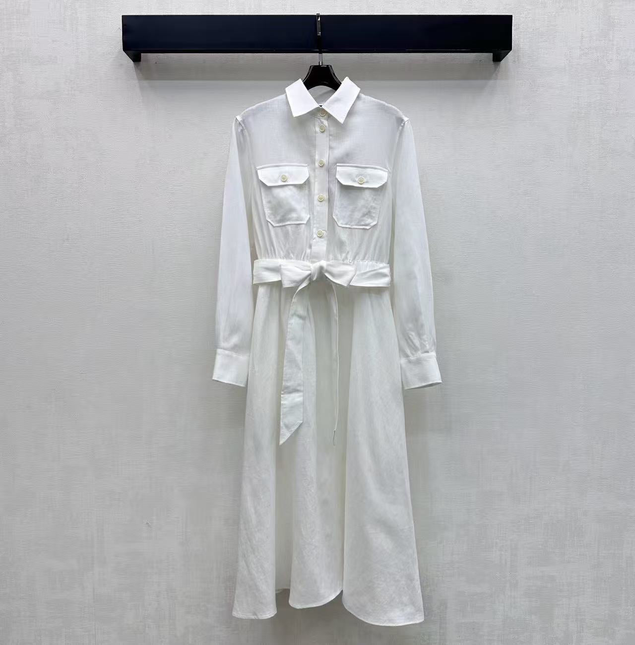 Loro Piana 2026 Shirt Dress White Cotton