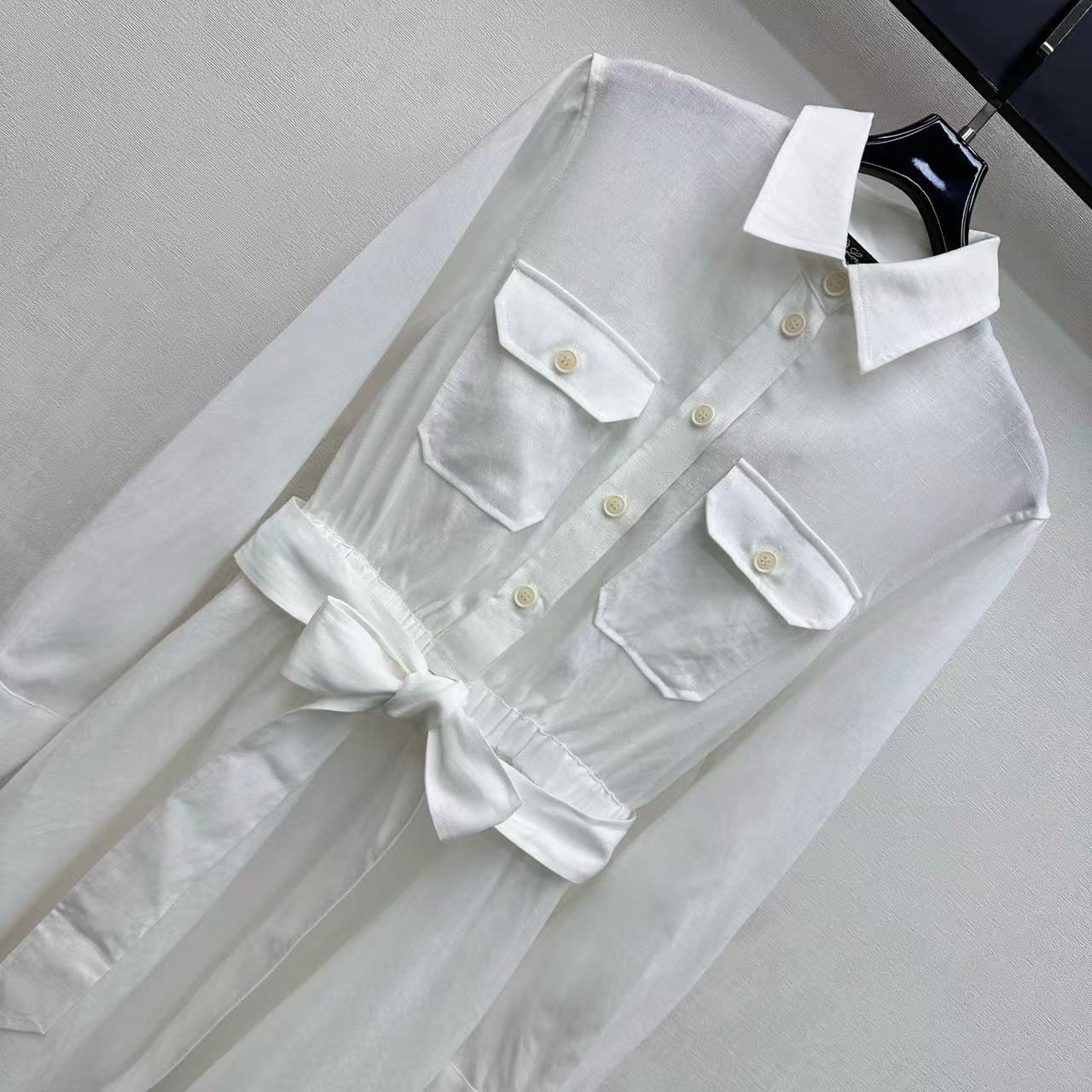Loro Piana 2026 Shirt Dress White Cotton