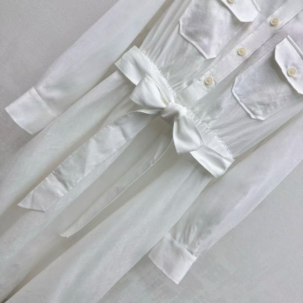 Loro Piana 2026 Shirt Dress White Cotton