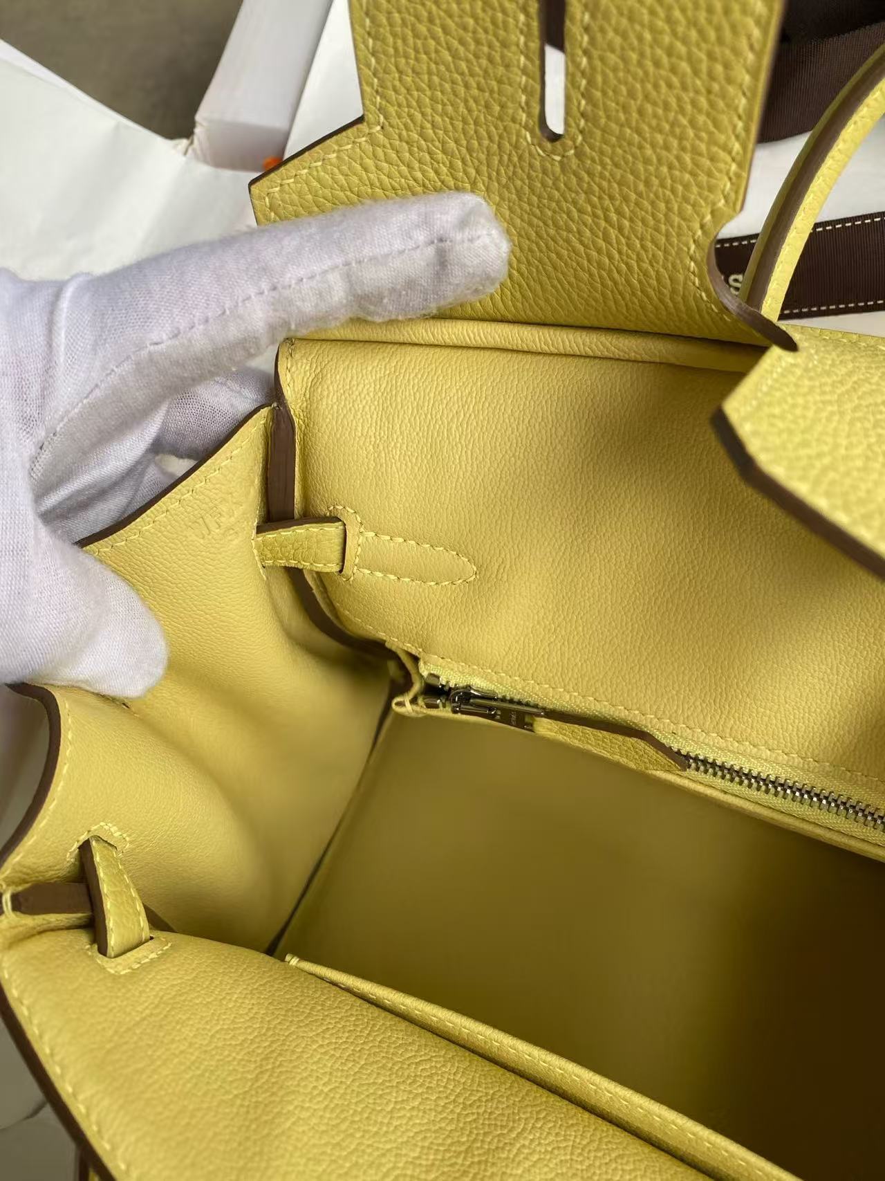 Hermes 2026 Birkin Bag 25cm Yellow Togo Leather Silver Hardware