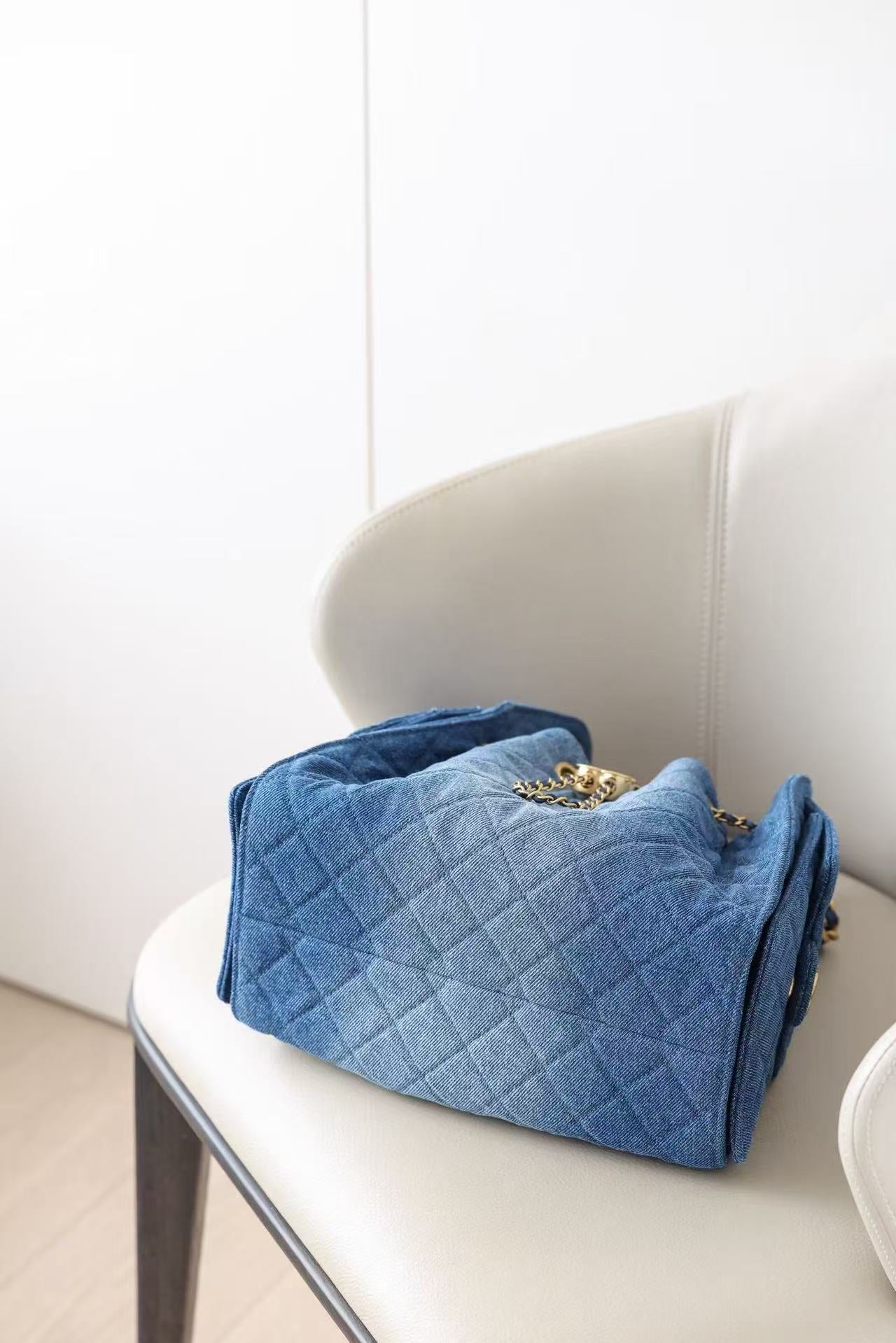 Chanel 2026 Hobo Bag 30cm Blue Denim