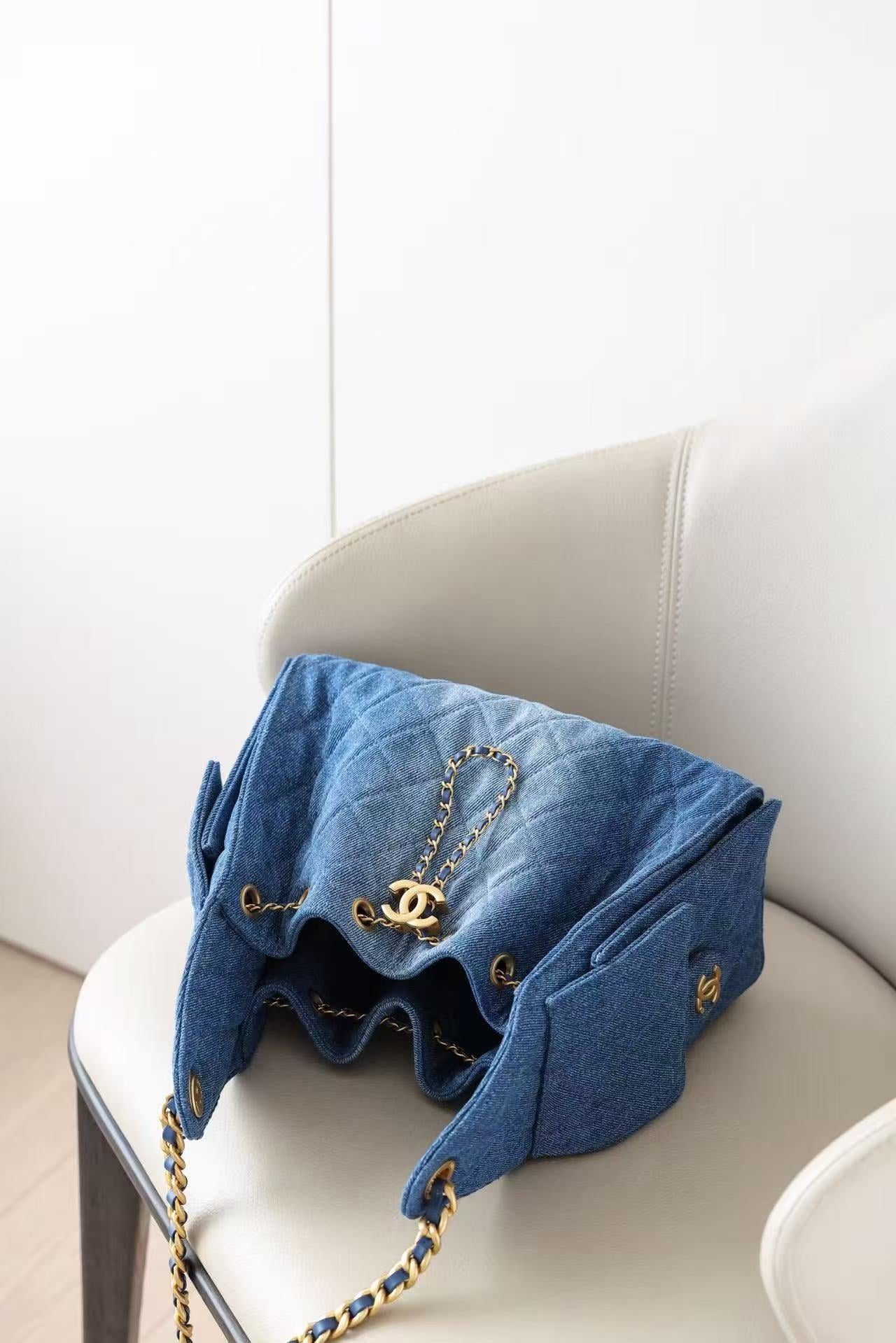 Chanel 2026 Hobo Bag 30cm Blue Denim