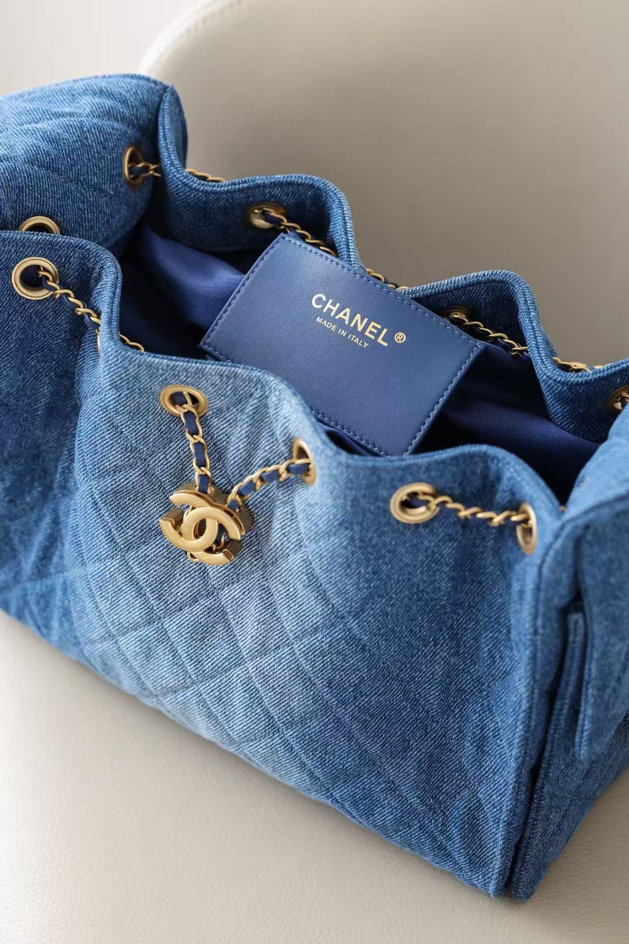 Chanel 2026 Hobo Bag 30cm Blue Denim