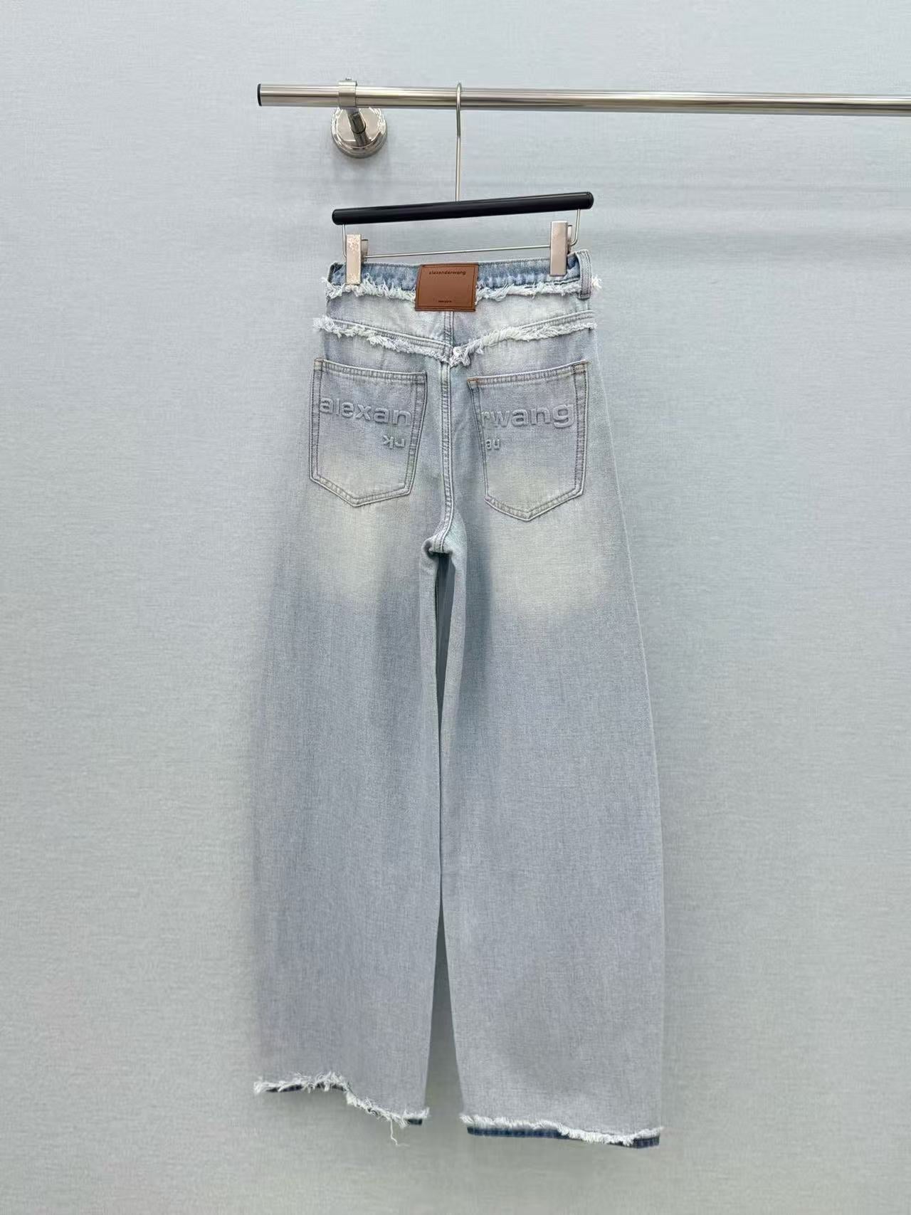 Alexander Wang 2026 Inverted Blow Up Jeans Blue Cotton