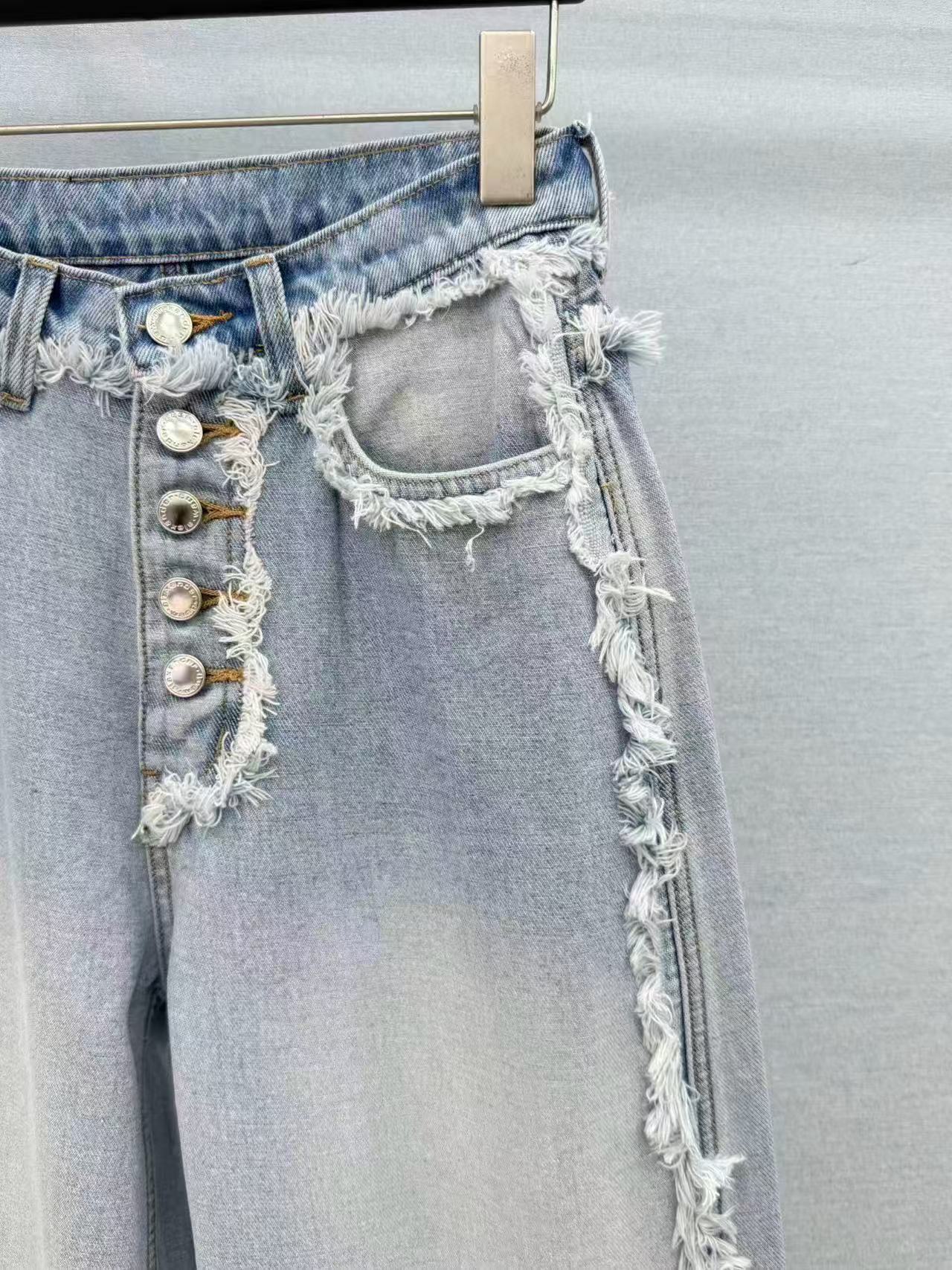 Alexander Wang 2026 Inverted Blow Up Jeans Blue Cotton