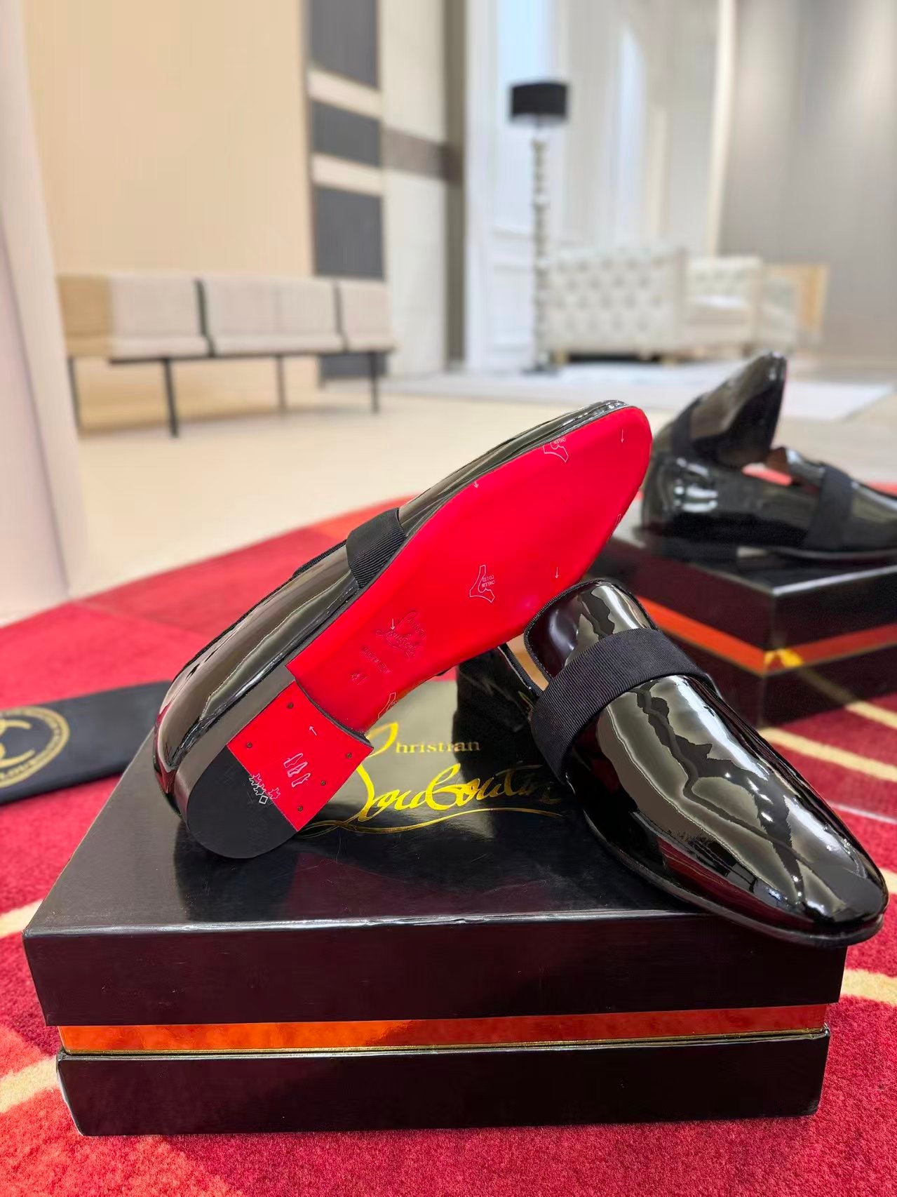 Christian Louboutin 2026 Dandydeco Black Patent Calfskin