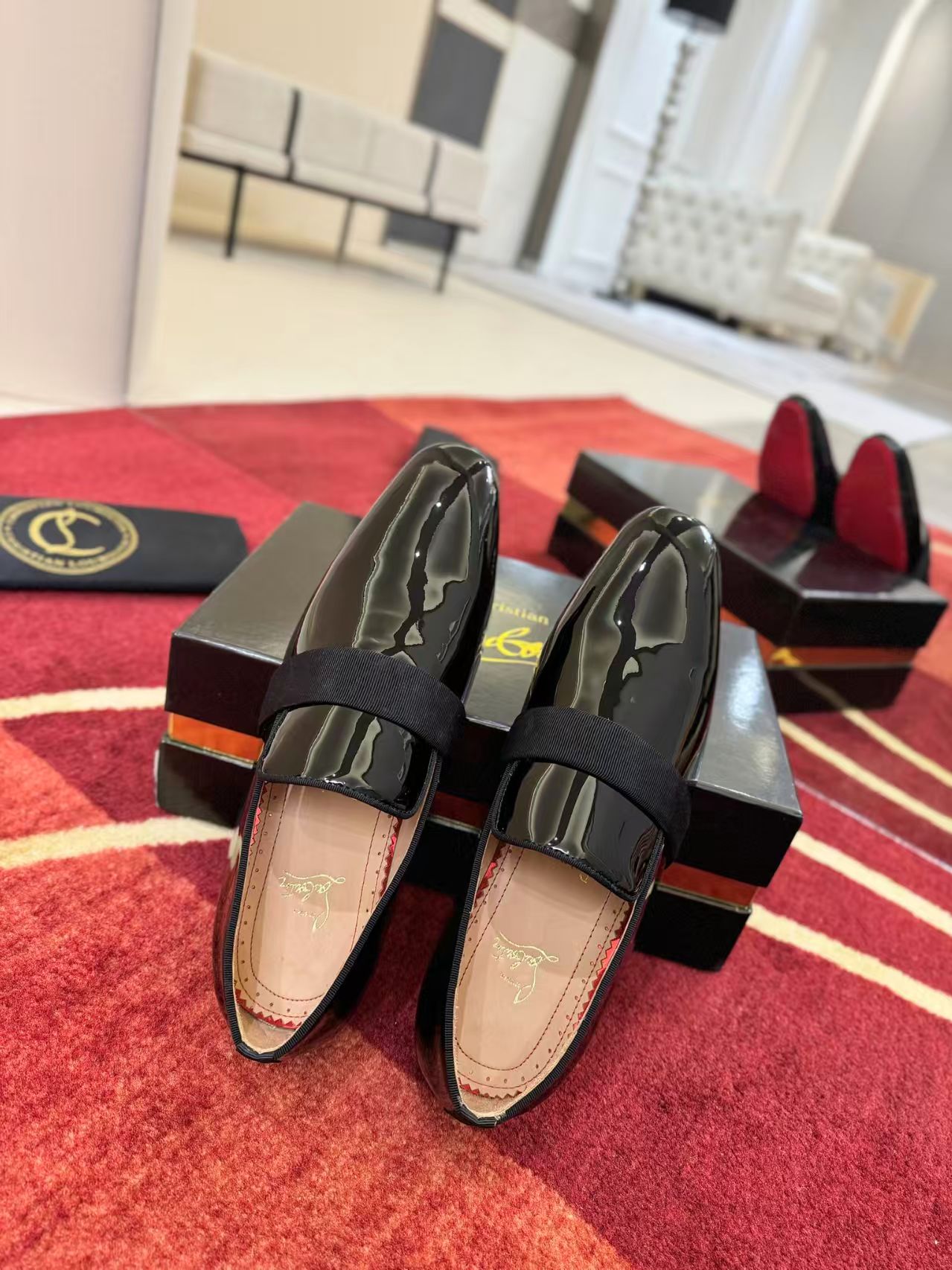 Christian Louboutin 2026 Dandydeco Black Patent Calfskin