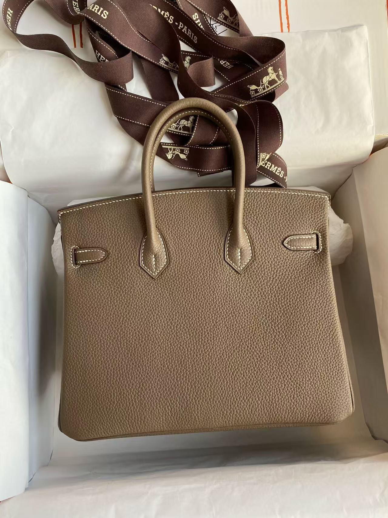 Hermes 2026 Birkin 25cm Etoupe Togo Leather Best Version