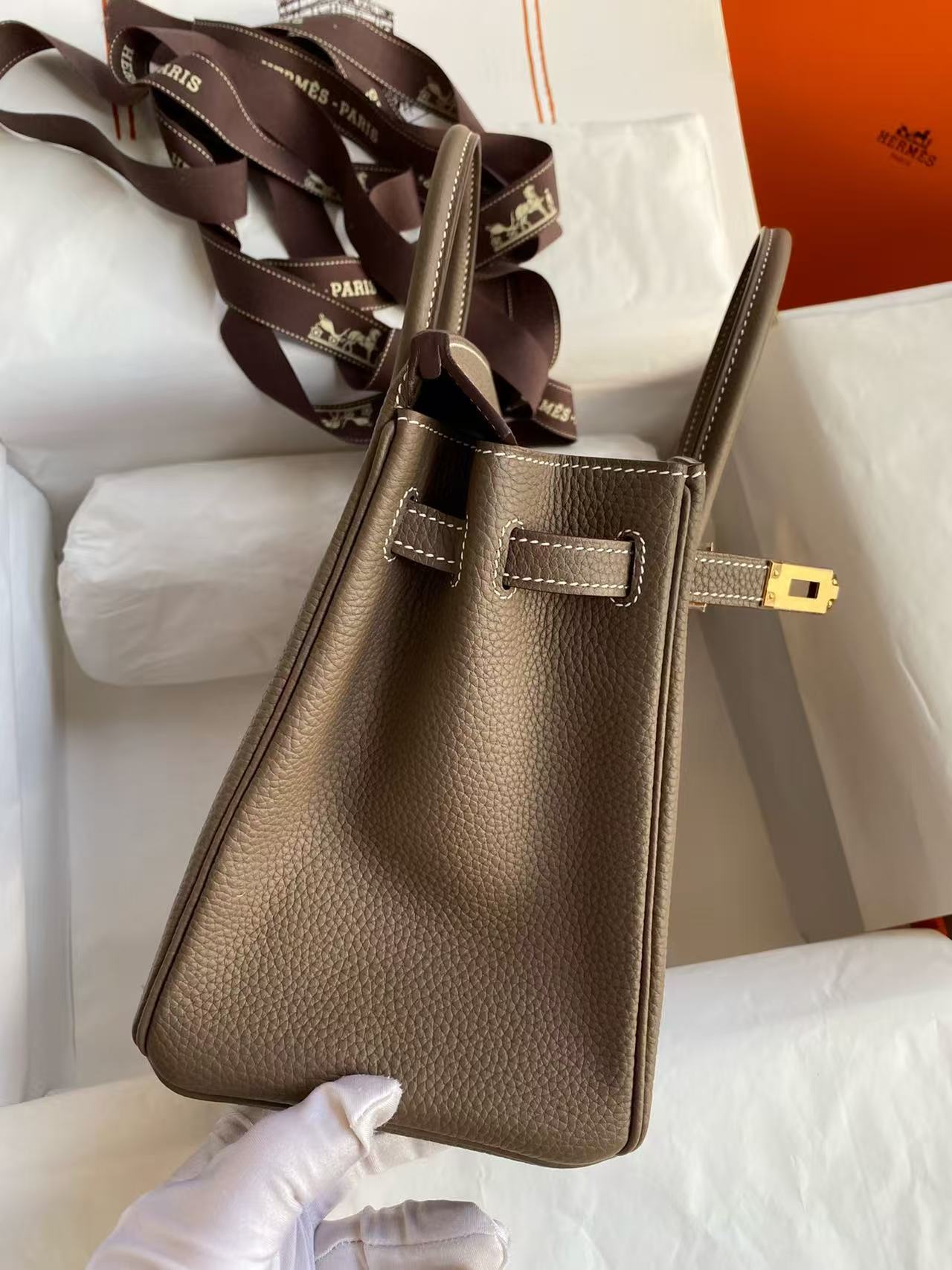 Hermes 2026 Birkin 25cm Etoupe Togo Leather Best Version