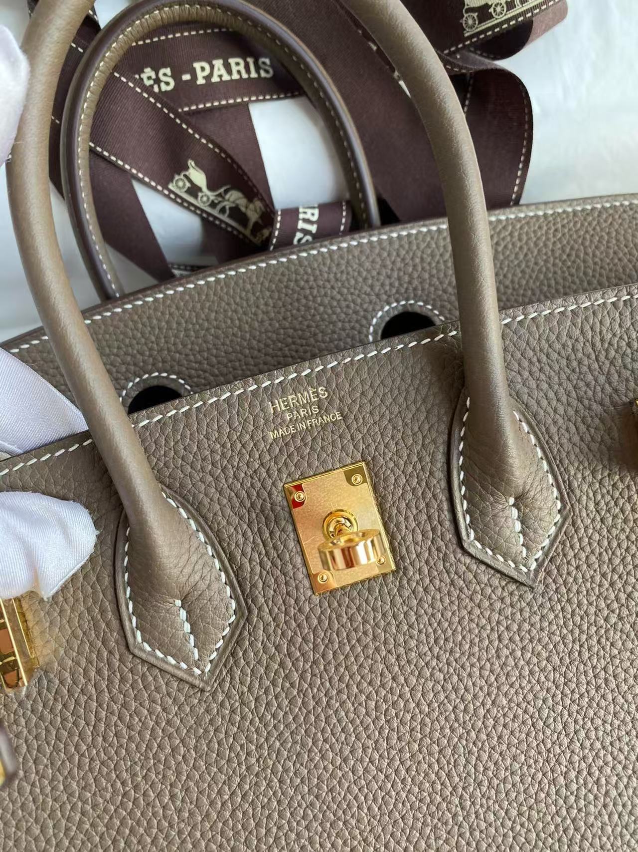 Hermes 2026 Birkin 25cm Etoupe Togo Leather Best Version