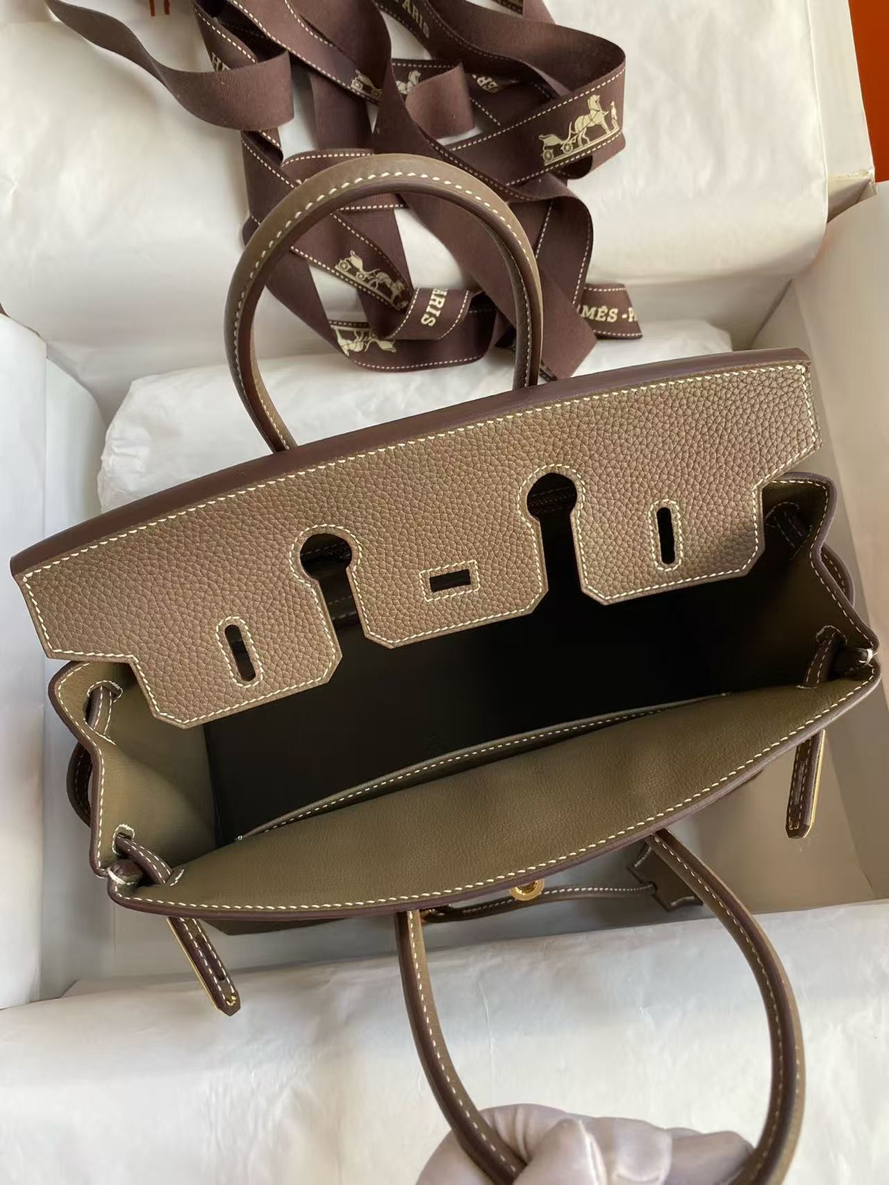 Hermes 2026 Birkin 25cm Etoupe Togo Leather Best Version