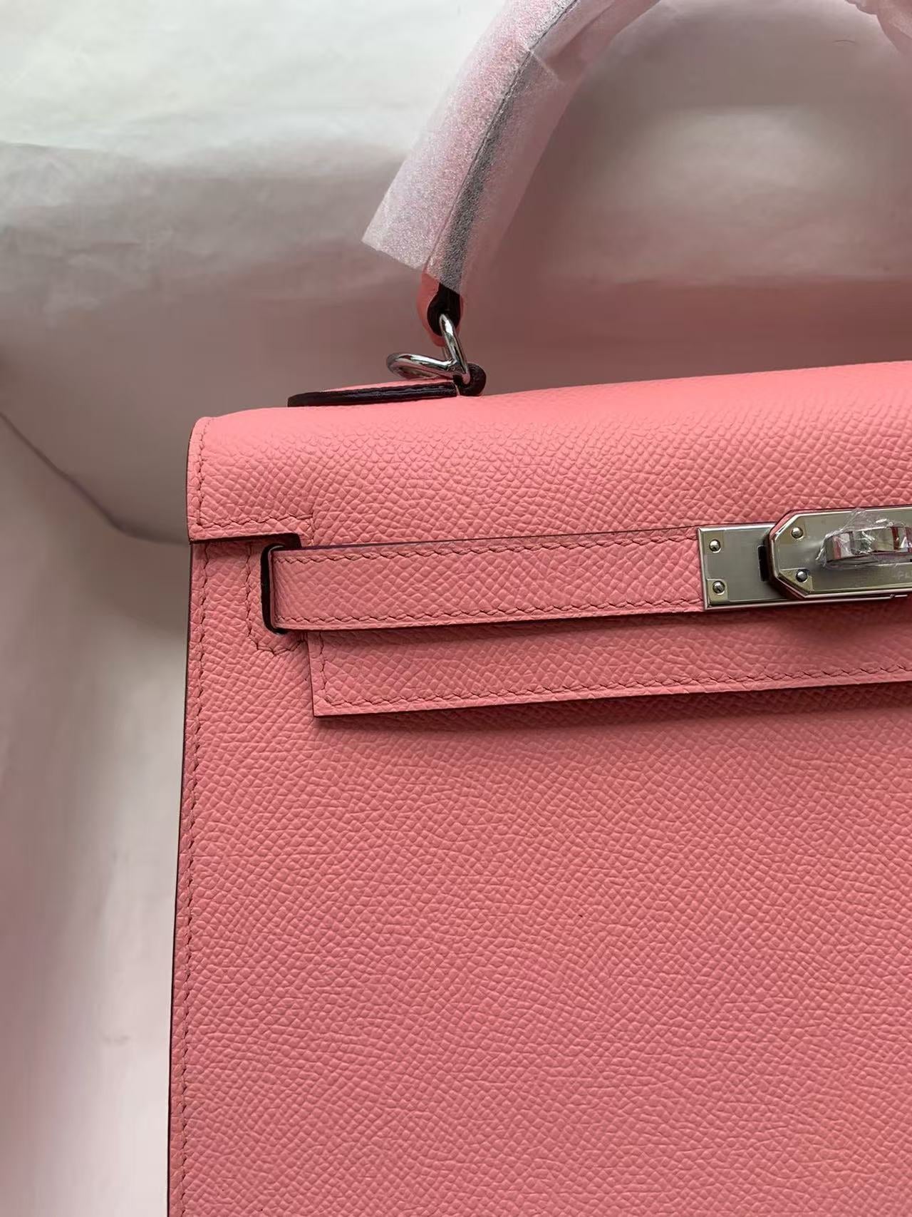 Hermes 2026 Kelly Bag 28cm Rose Confetti Epsom Leather