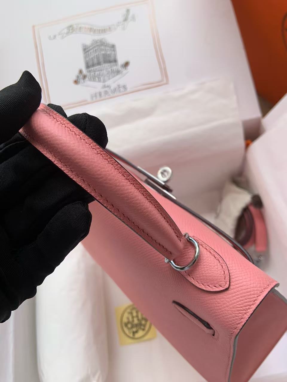 Hermes 2026 Kelly Bag 28cm Rose Confetti Epsom Leather
