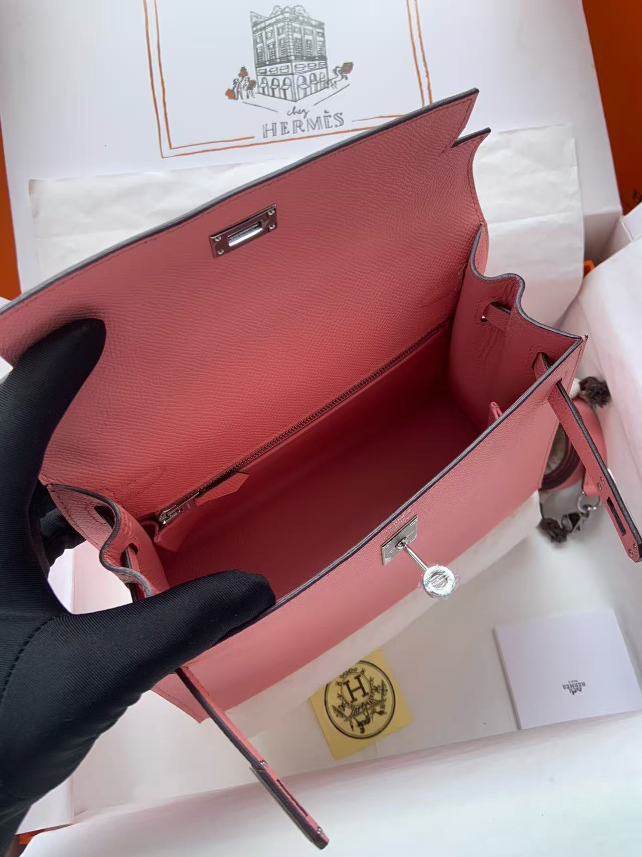 Hermes 2026 Kelly Bag 28cm Rose Confetti Epsom Leather