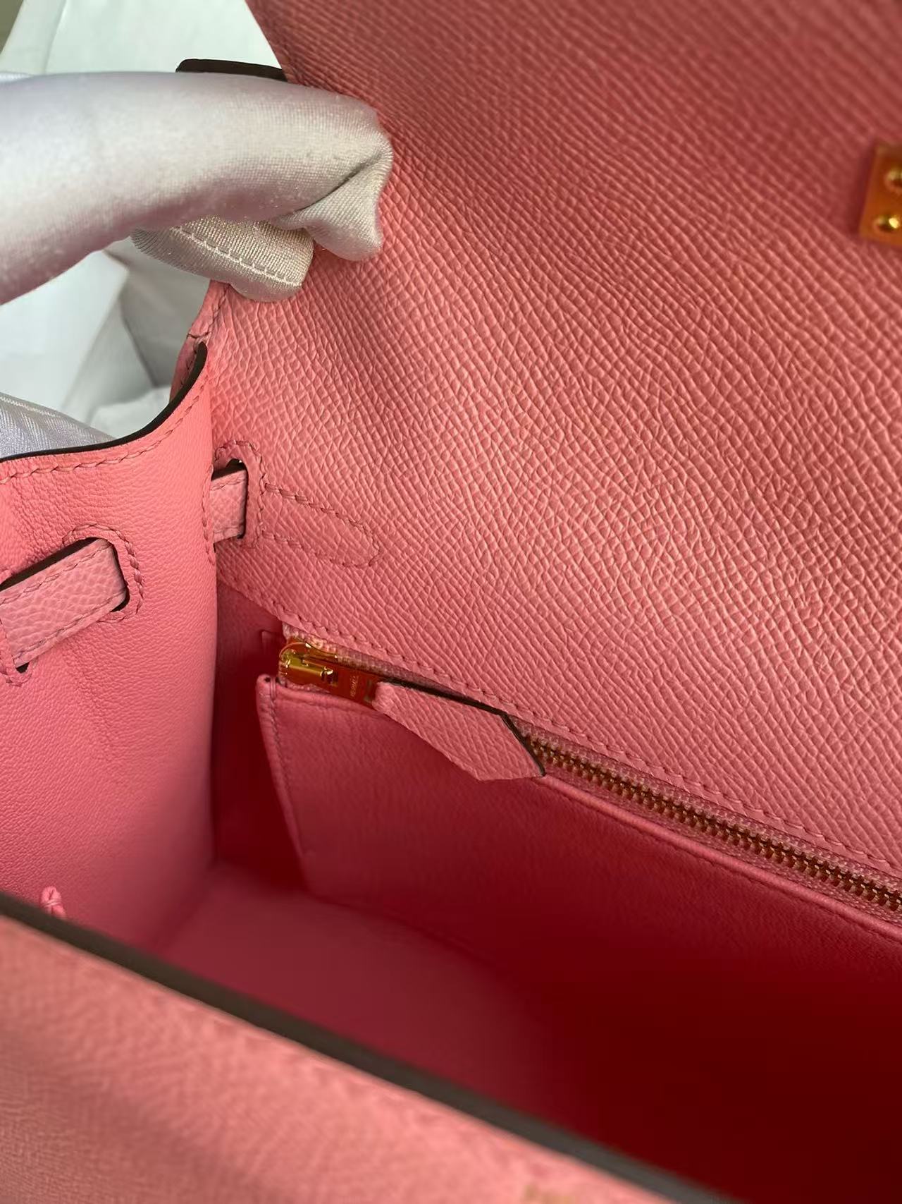 Hermes 2026 Kelly Bag 28cm Rose Confetti Epsom Leather
