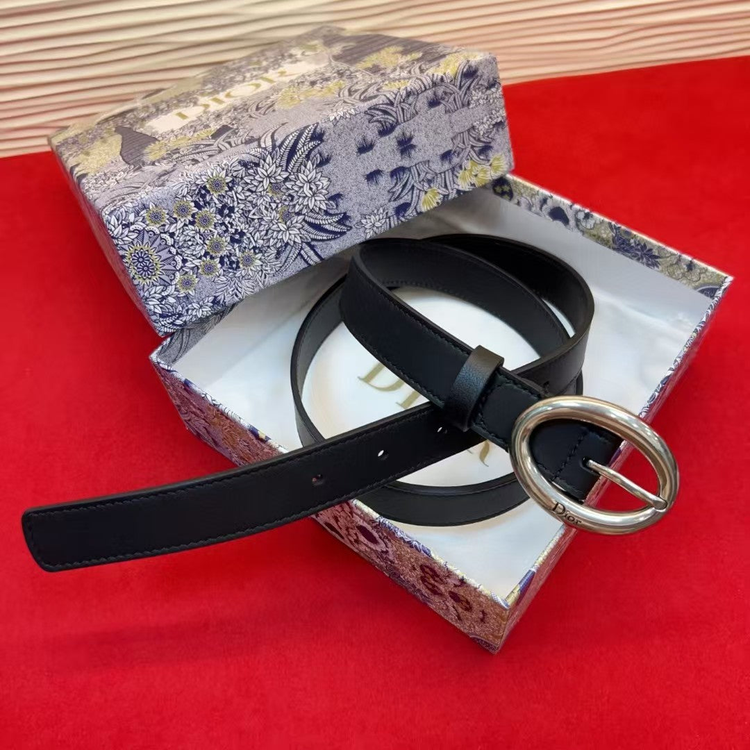 Dior Légende Oval Belt 25mm Smooth Calfskin
