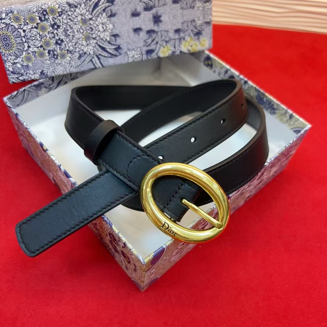 Dior Légende Oval Belt 25mm Smooth Calfskin