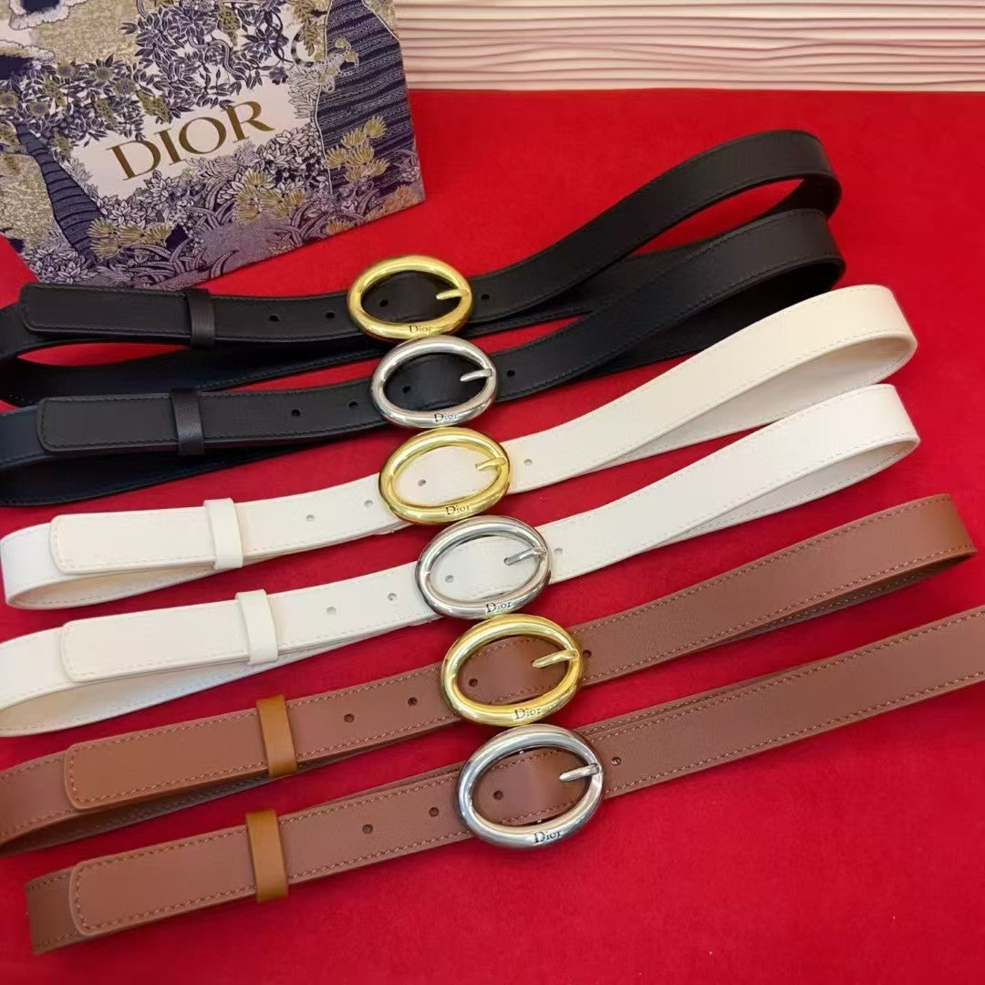 Dior Légende Oval Belt 25mm Smooth Calfskin