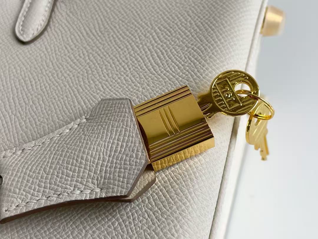 Hermes 2026 Kelly 20 En Desordre Sellier Bga Craise White Epsom Leather