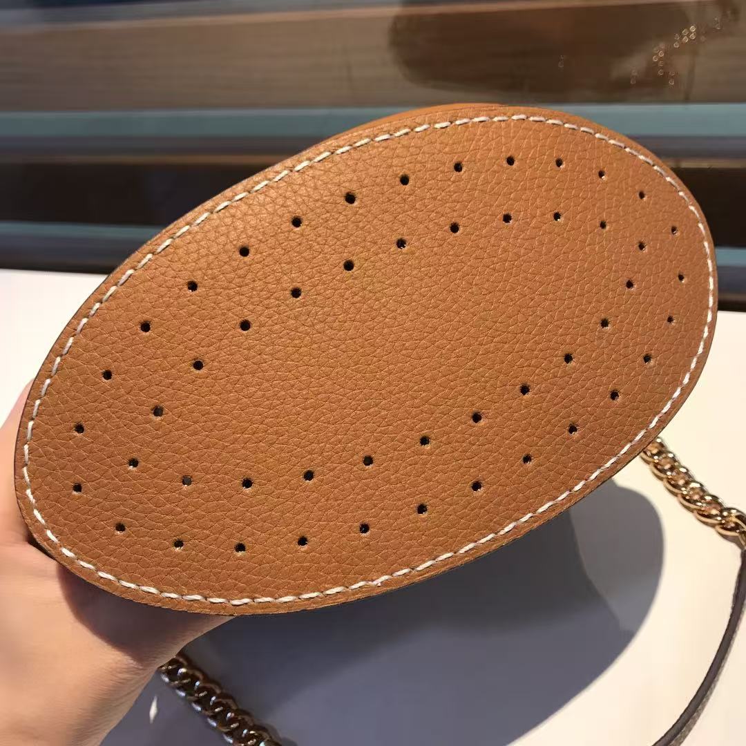 Delvaux Pin Surpique Bag 20cm Tan Leather