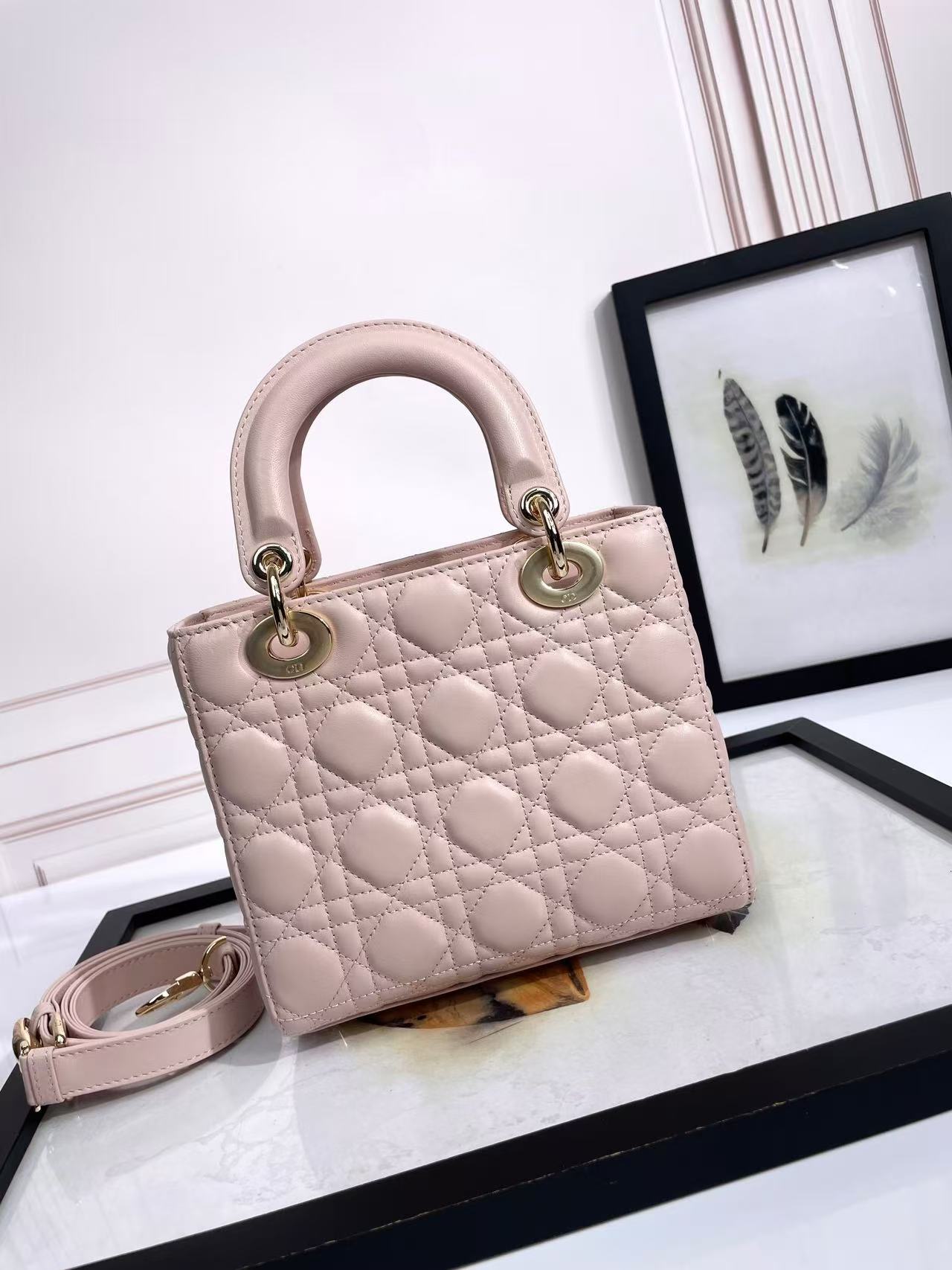 Dior 2026 Lady Dior 20cm Pink Lambskin
