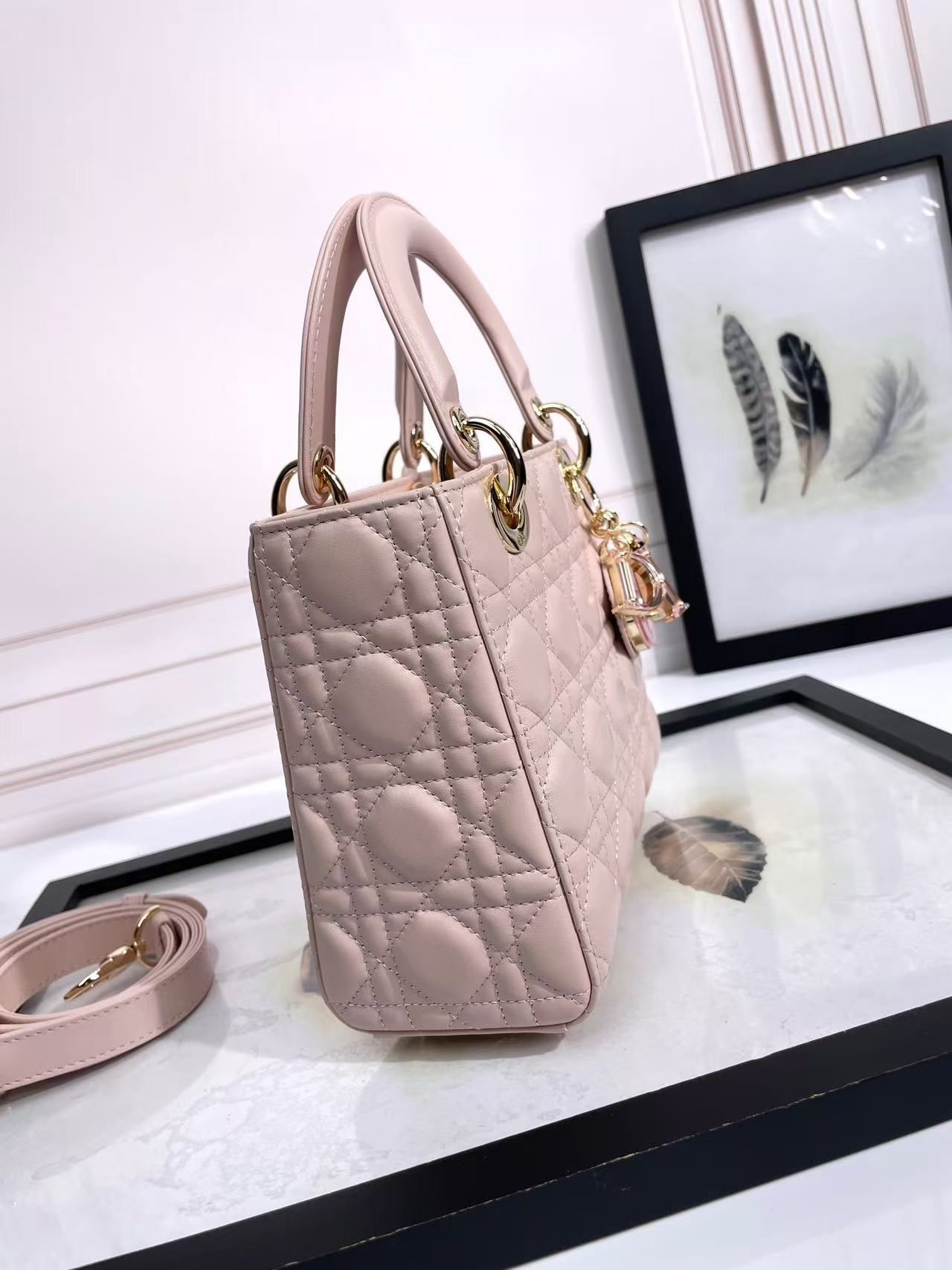 Dior 2026 Lady Dior 20cm Pink Lambskin