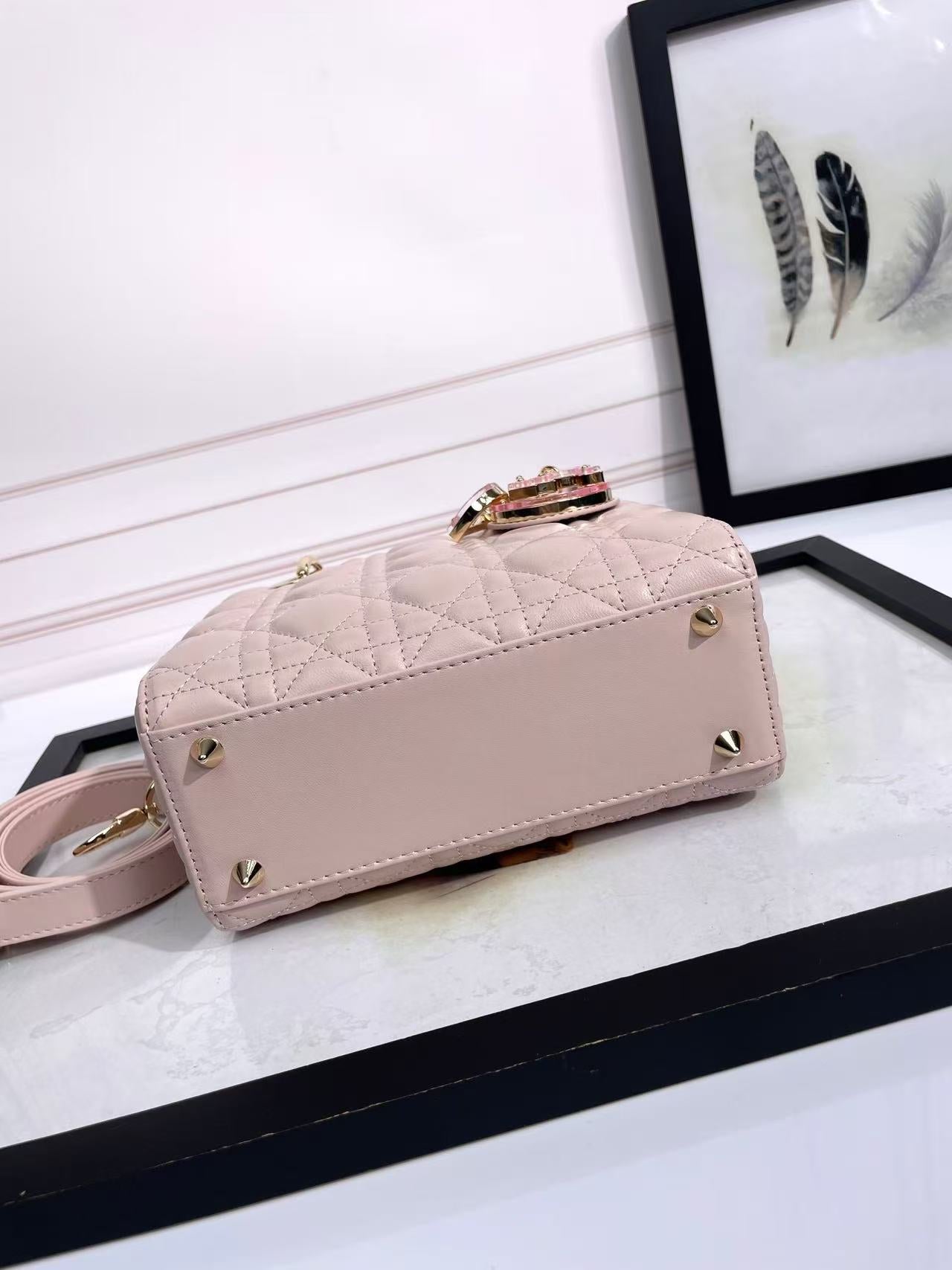 Dior 2026 Lady Dior 20cm Pink Lambskin