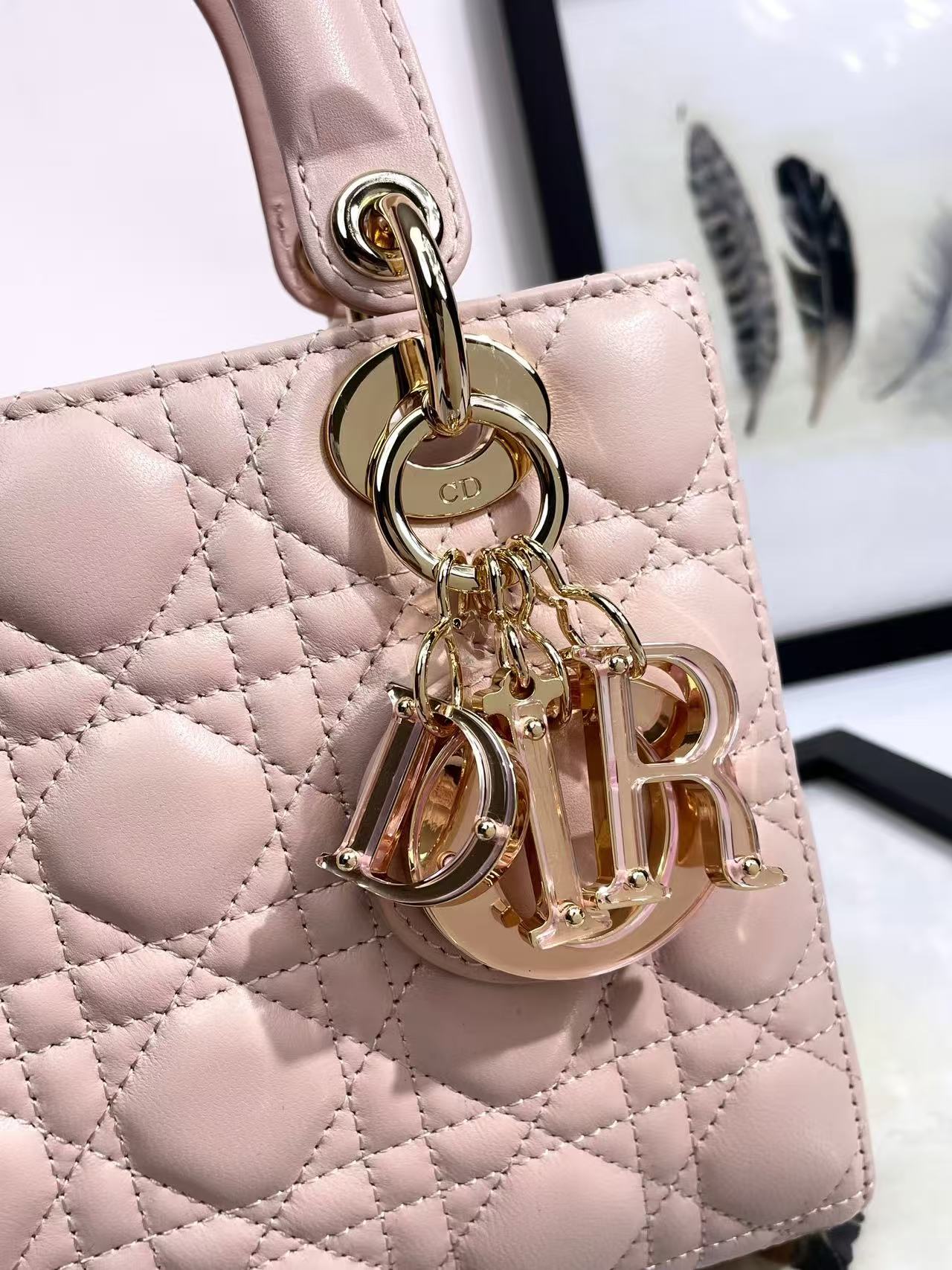 Dior 2026 Lady Dior 20cm Pink Lambskin
