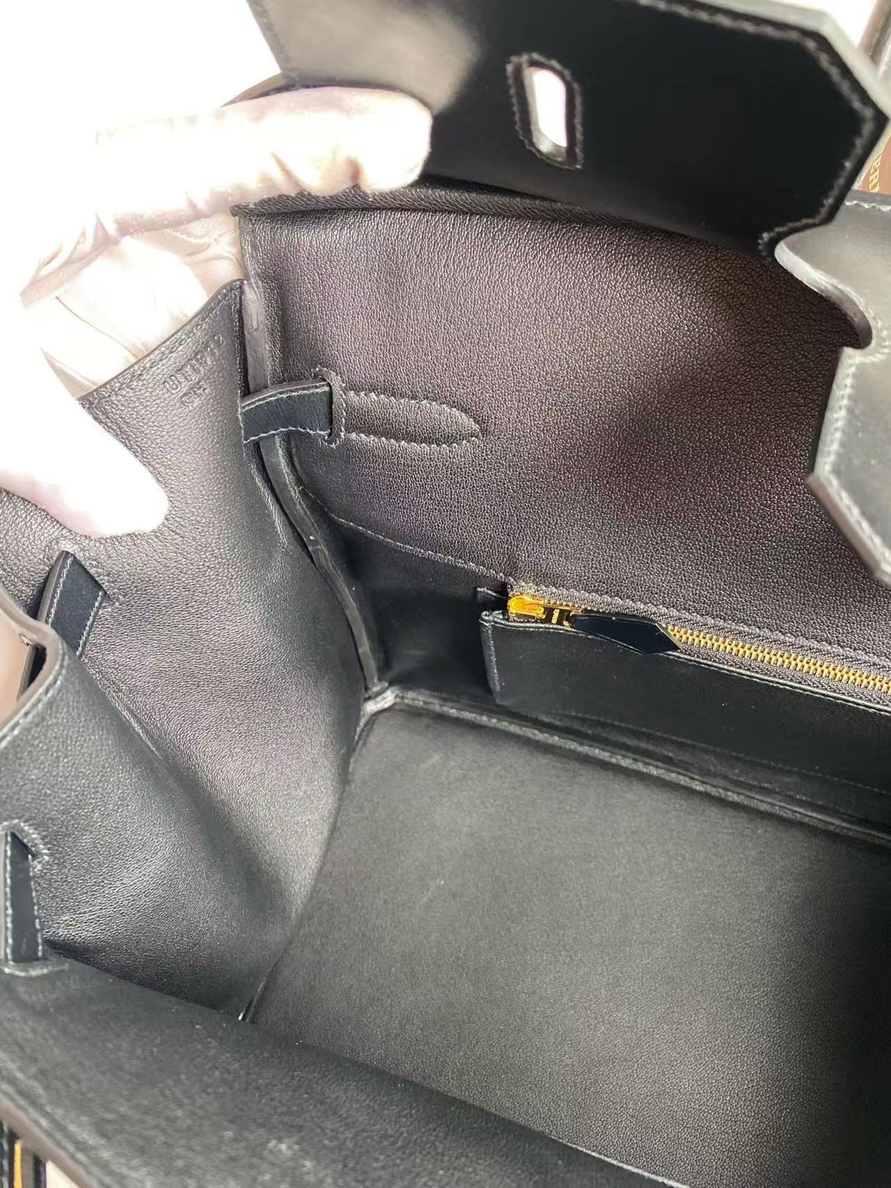 Hermes 2026 Birkin Black Gold Box Leather