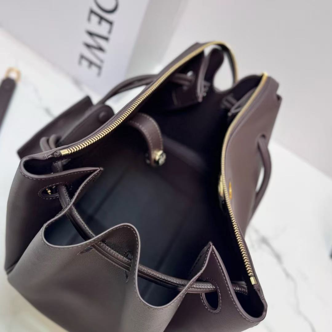 Loewe 2026 Madrid Bag 28.5cm Dark Brown Calfskin