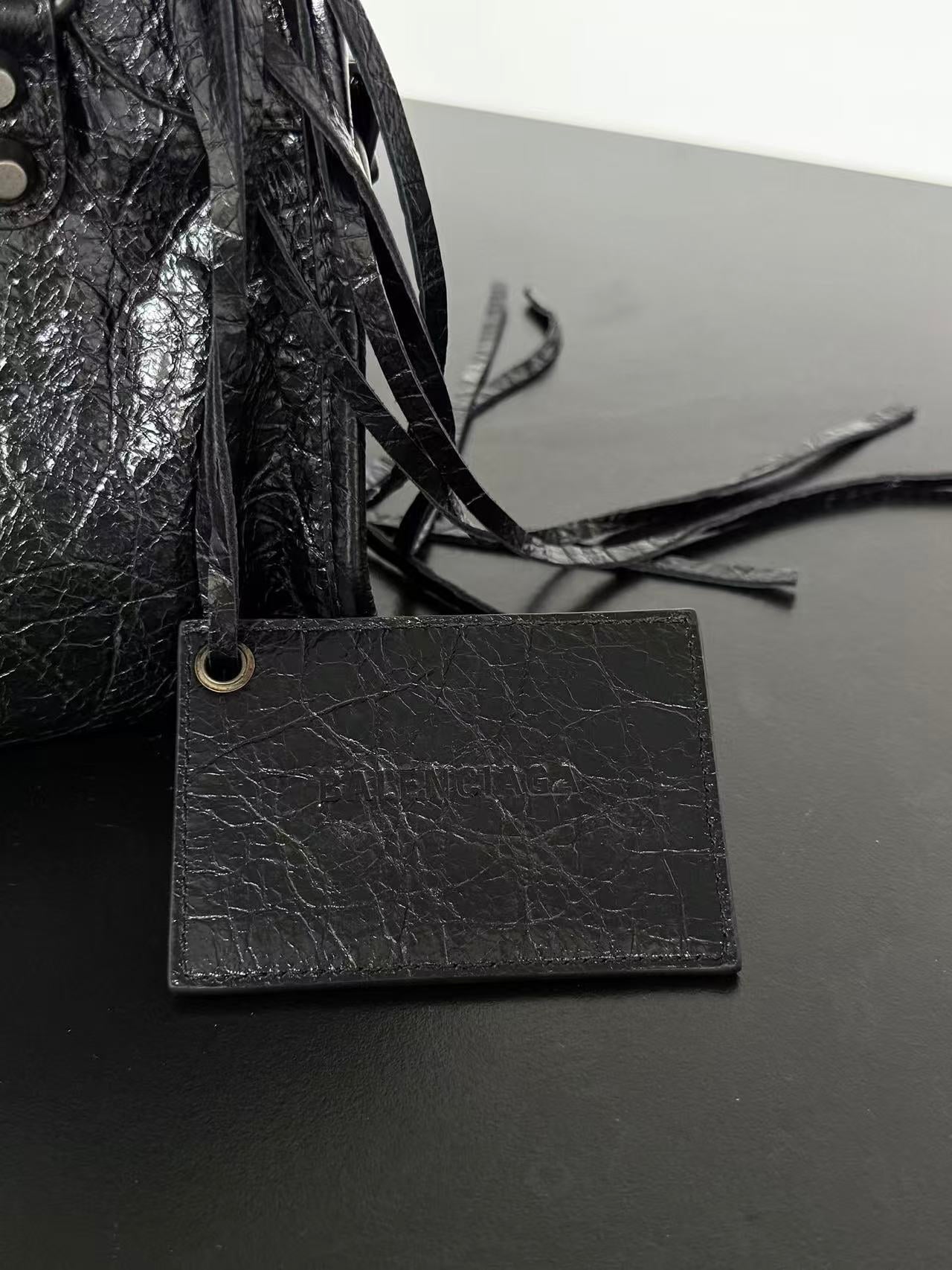 Balenciaga 2026 Le City Bag 23.8cm Black Lambskin