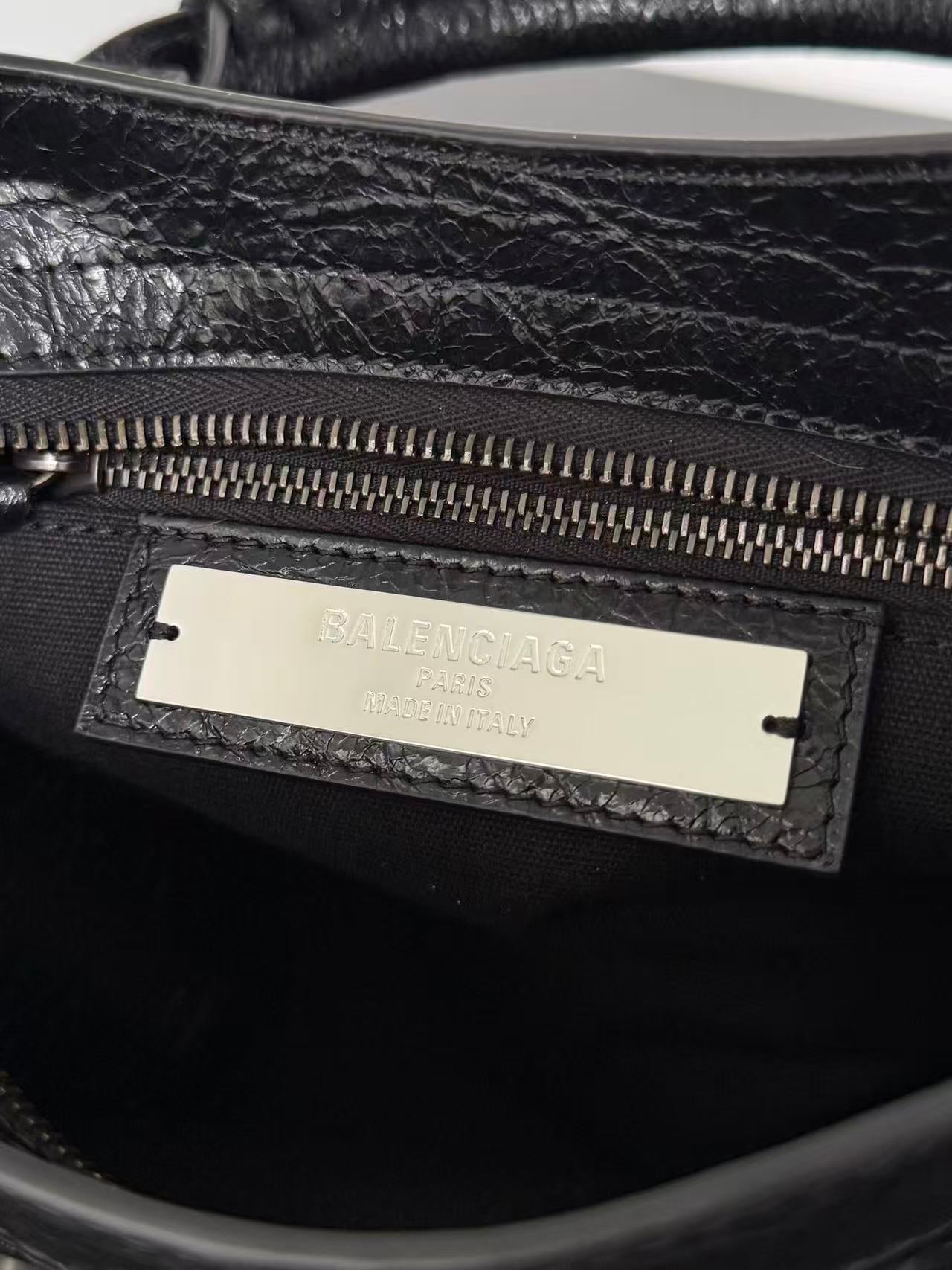 Balenciaga 2026 Le City Bag 23.8cm Black Lambskin
