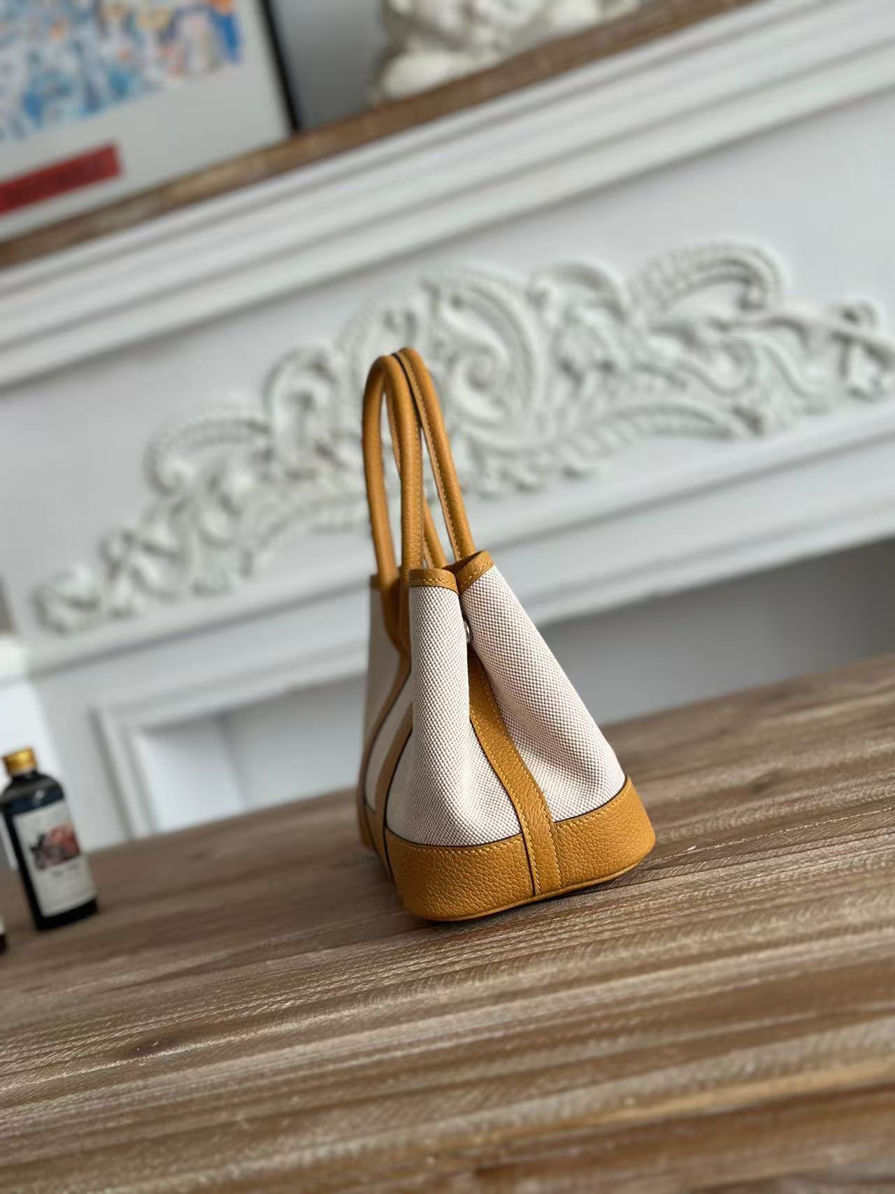 Hermes 2026 Neo Garden Party 23cm Beige Tan canvas Leather
