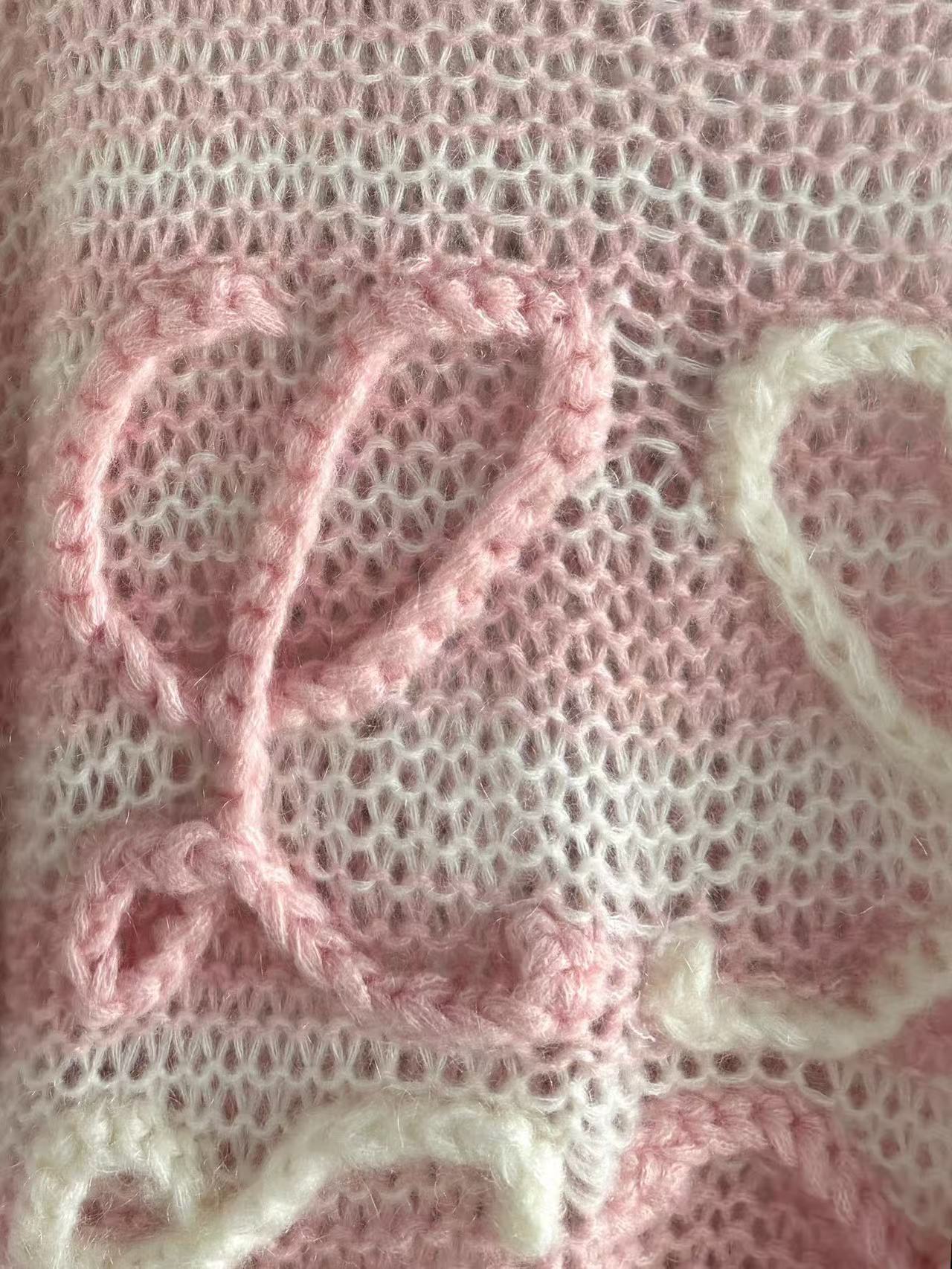 Loewe 2026 Sweater Pink White Wool