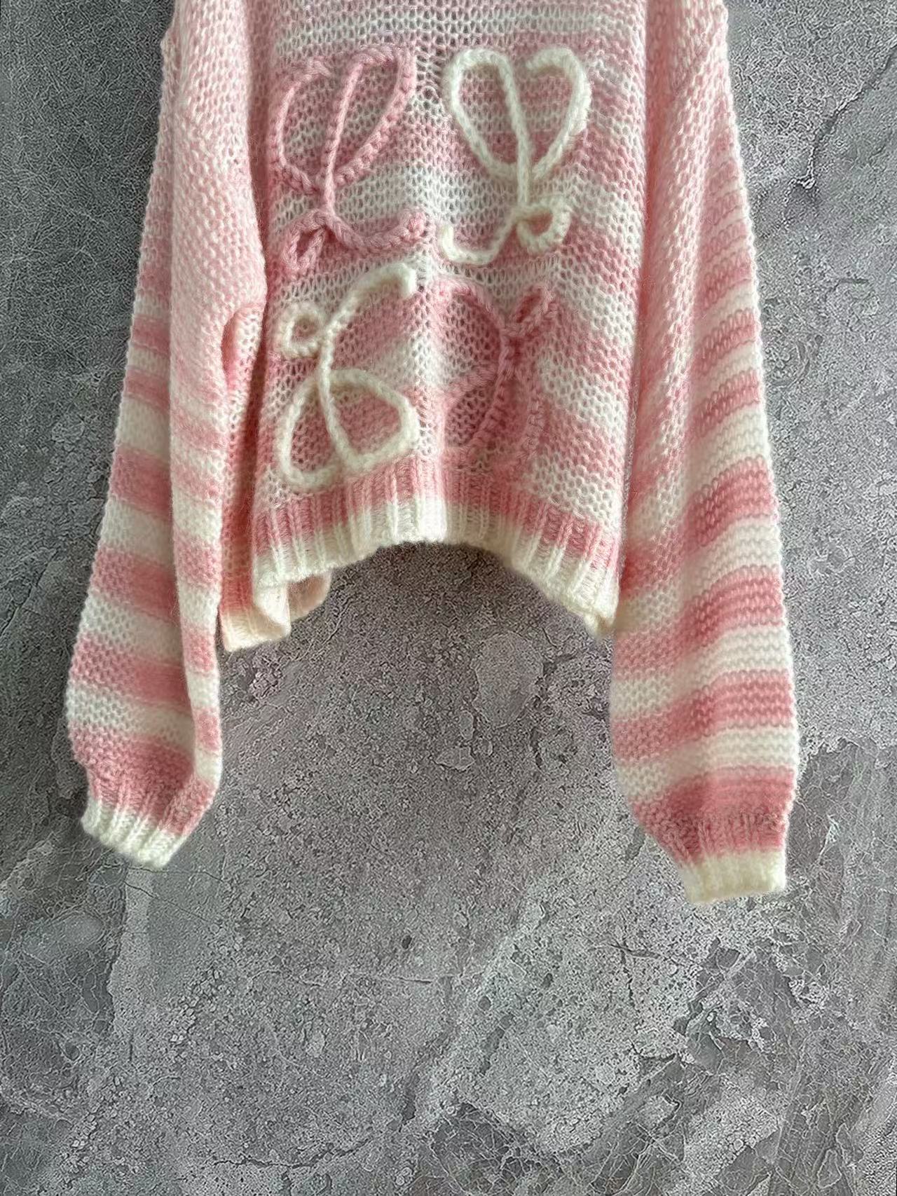 Loewe 2026 Sweater Pink White Wool