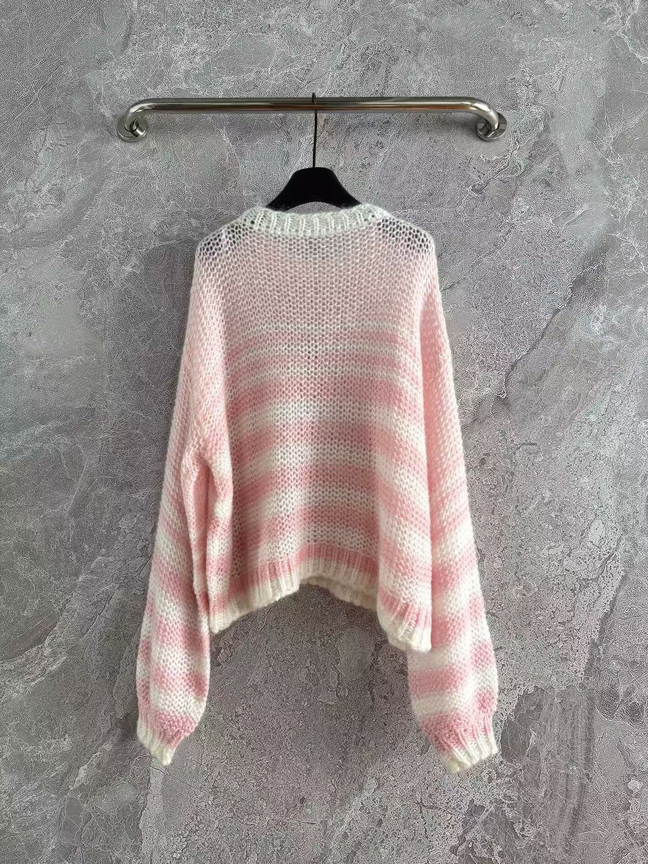 Loewe 2026 Sweater Pink White Wool