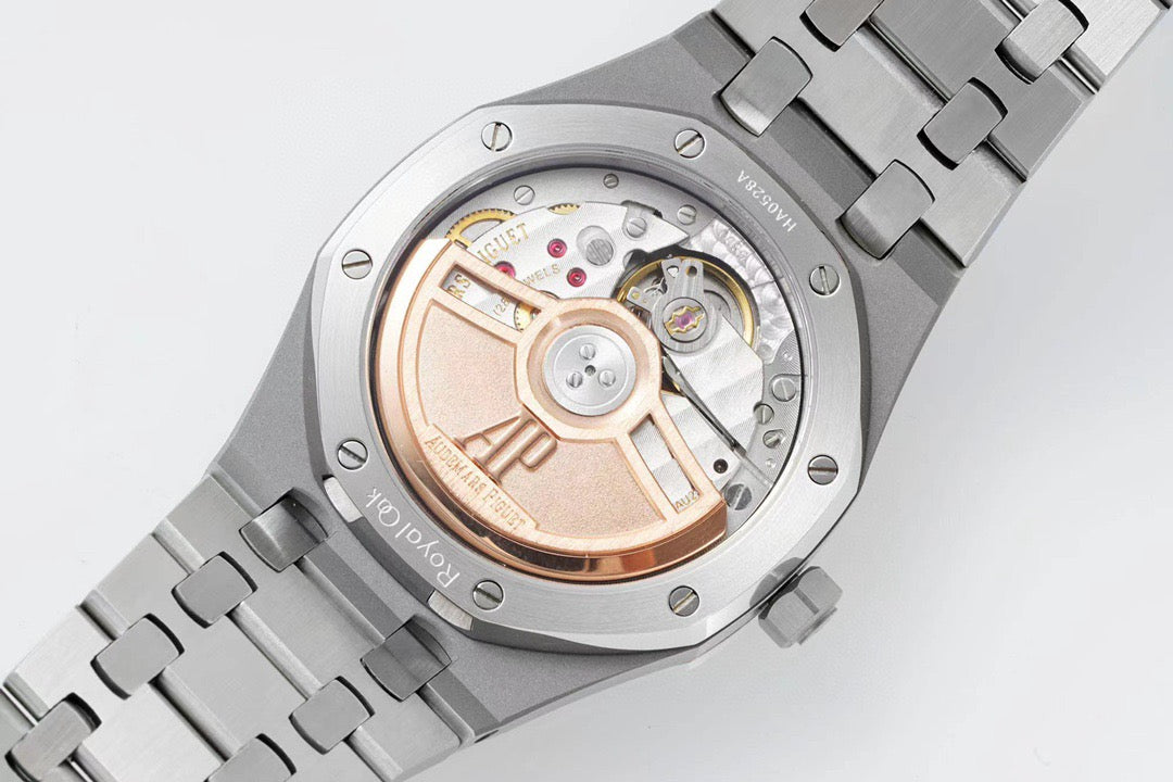 Audemars Piguet Royal Oak 34mm Blue Dial Diamond Bezel Watch