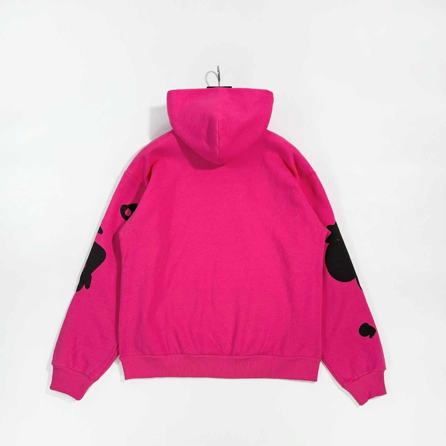 Sp5der 2026 Beluga Hoodie Pink Black Cotton
