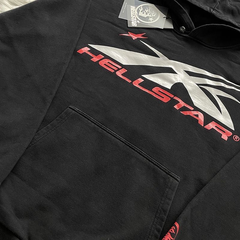 Hellstar 2026 Sport Logo Hoodie Black Cotton