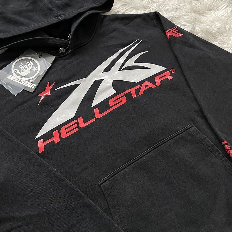 Hellstar 2026 Sport Logo Hoodie Black Cotton