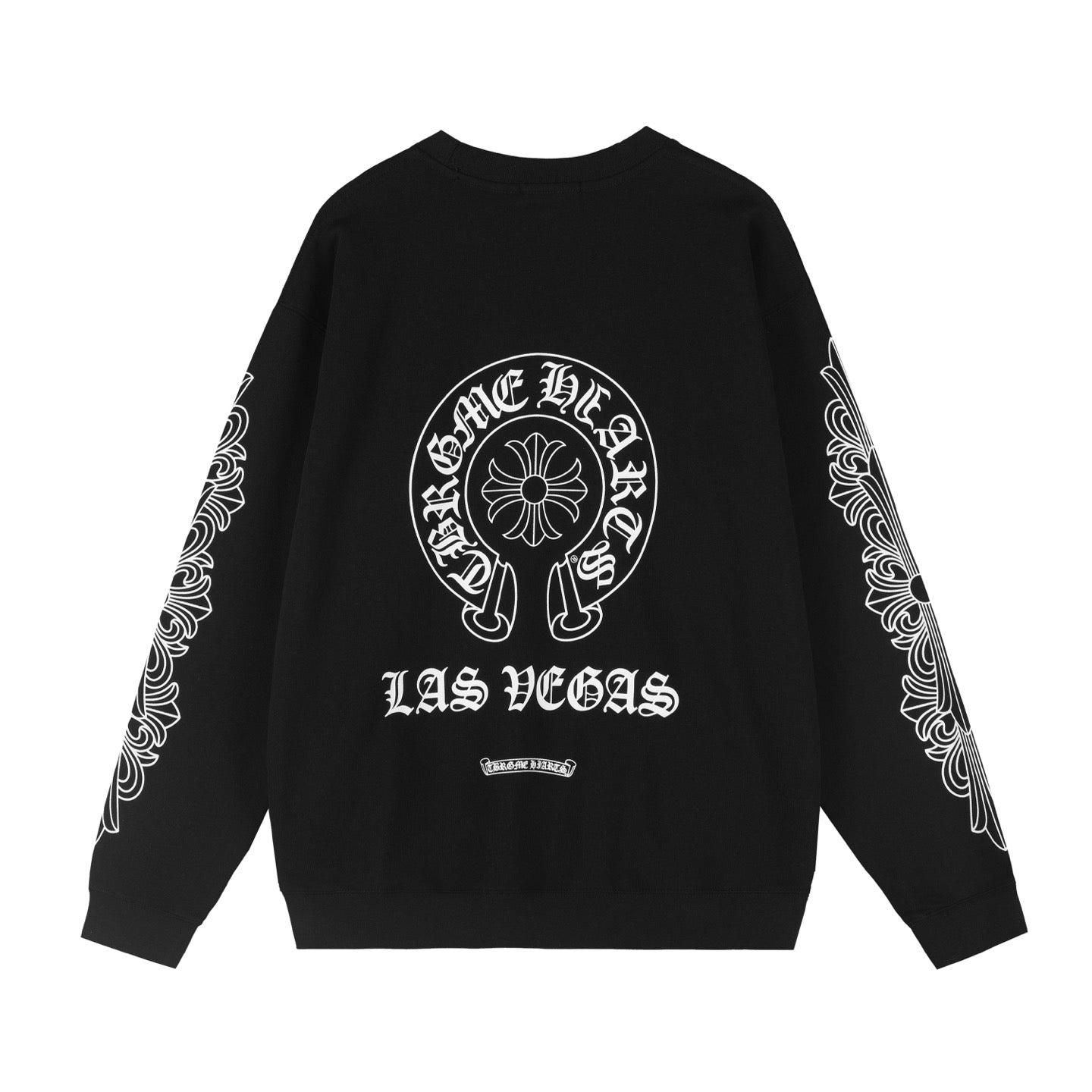 Chrome Hearts 2026 Horseshoe-Print Sweatshirt Black White Cotton