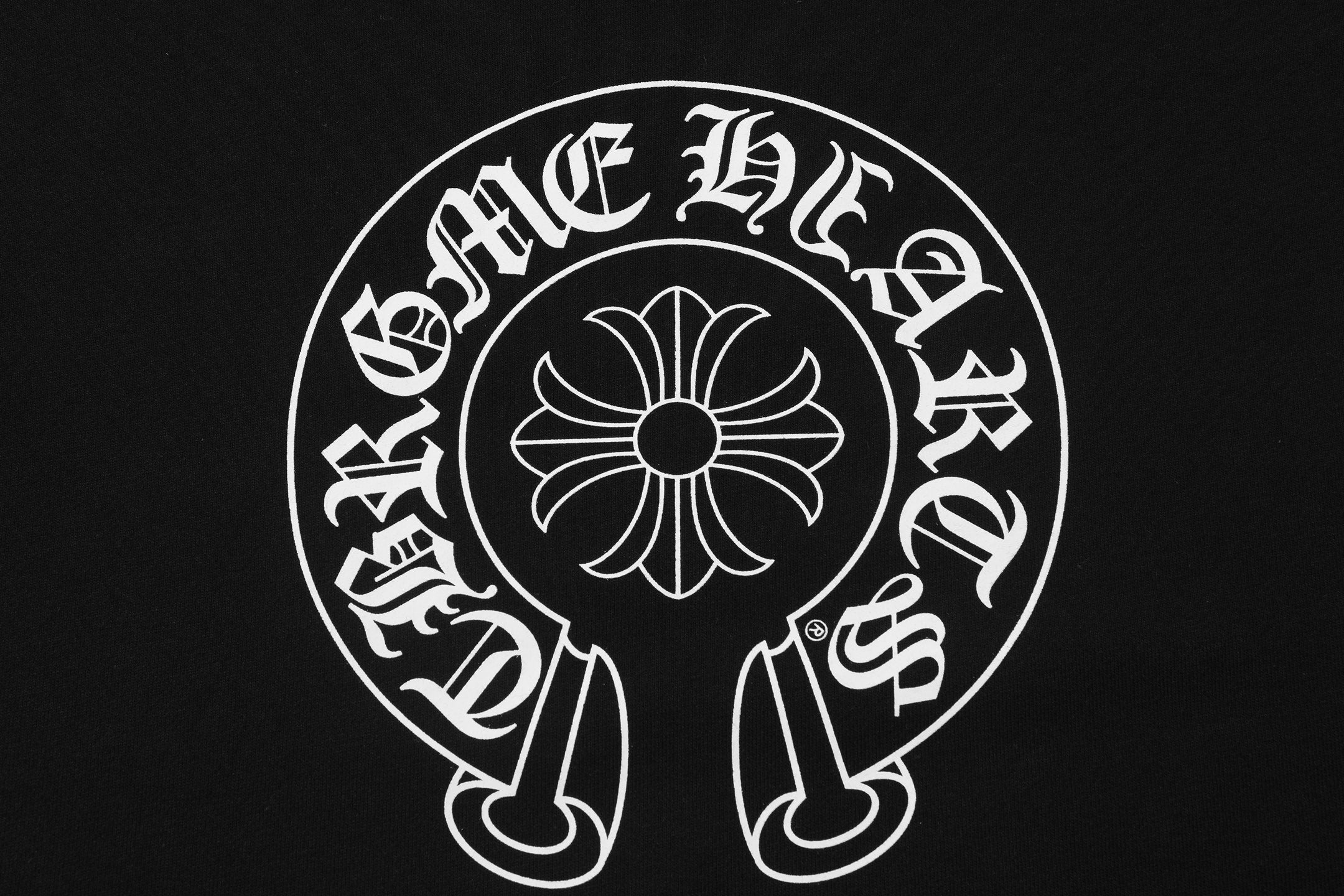 Chrome Hearts 2026 Horseshoe-Print Sweatshirt Black White Cotton