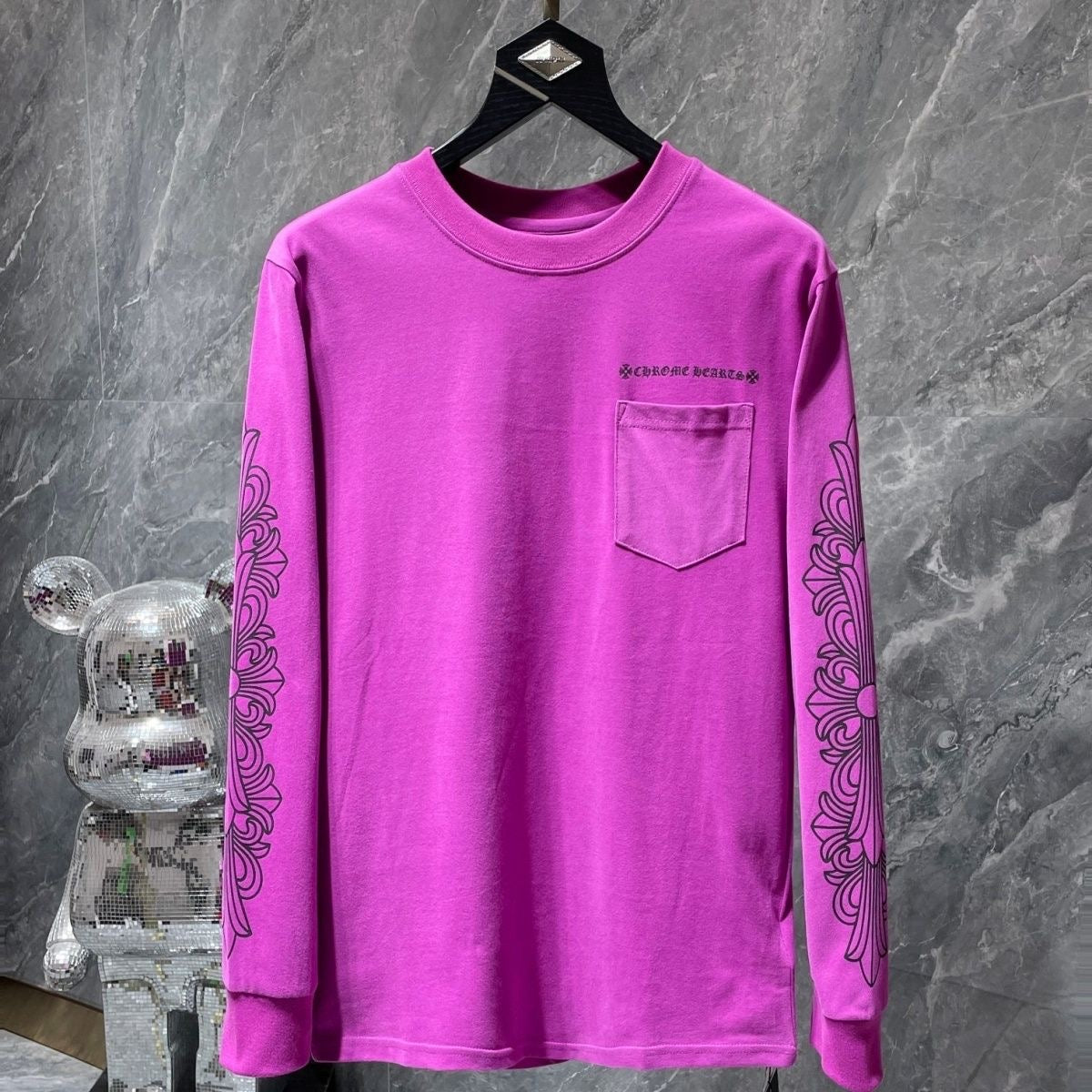 Chrome Hearts 2026 x Matty Boy Spider Long-Sleeve Shirt Purple Black Cotton