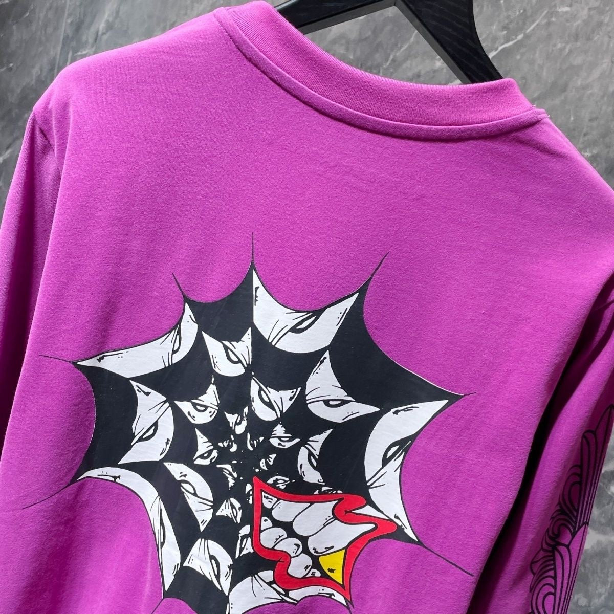 Chrome Hearts 2026 x Matty Boy Spider Long-Sleeve Shirt Purple Black Cotton